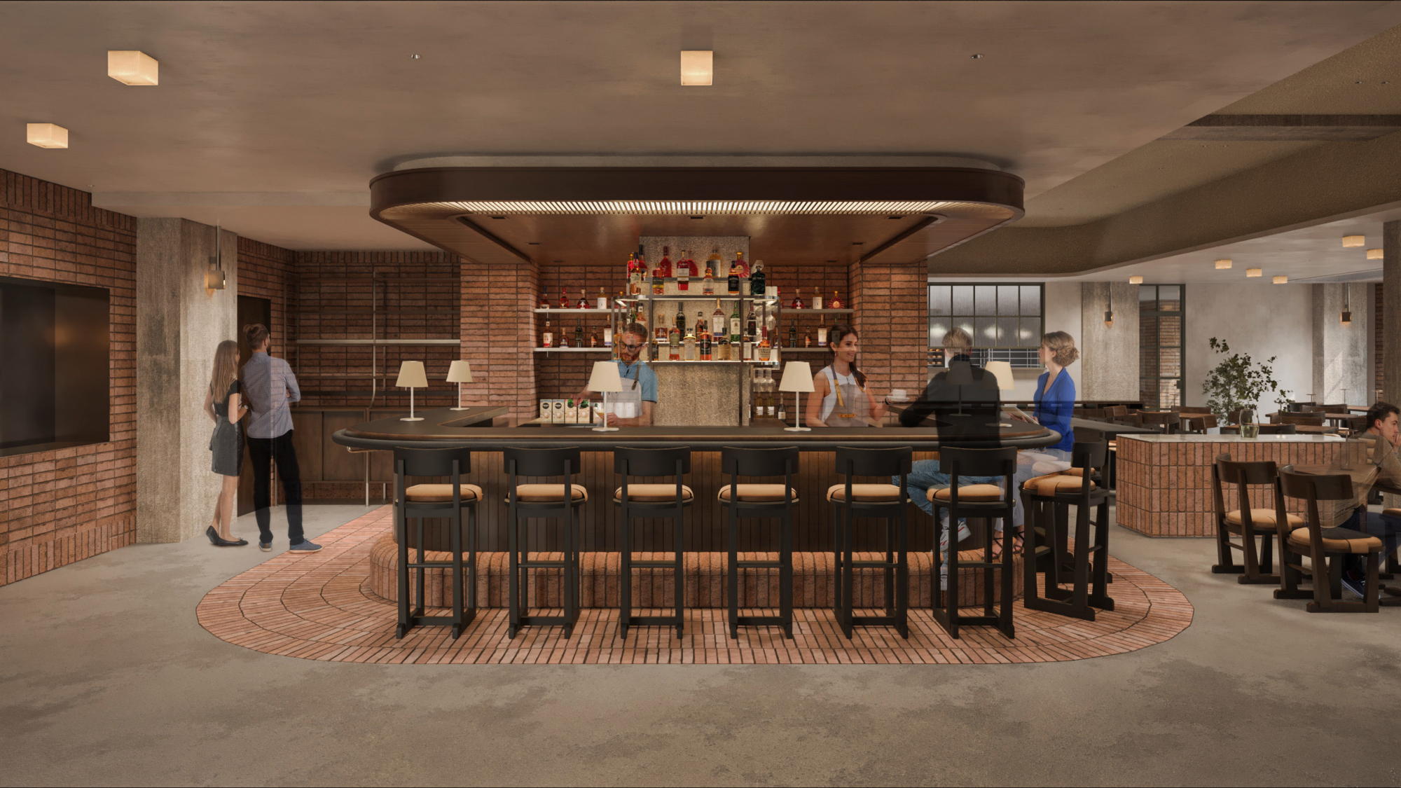 レセプション機能とバーが融合した新しい「レセプションバーカウンター」