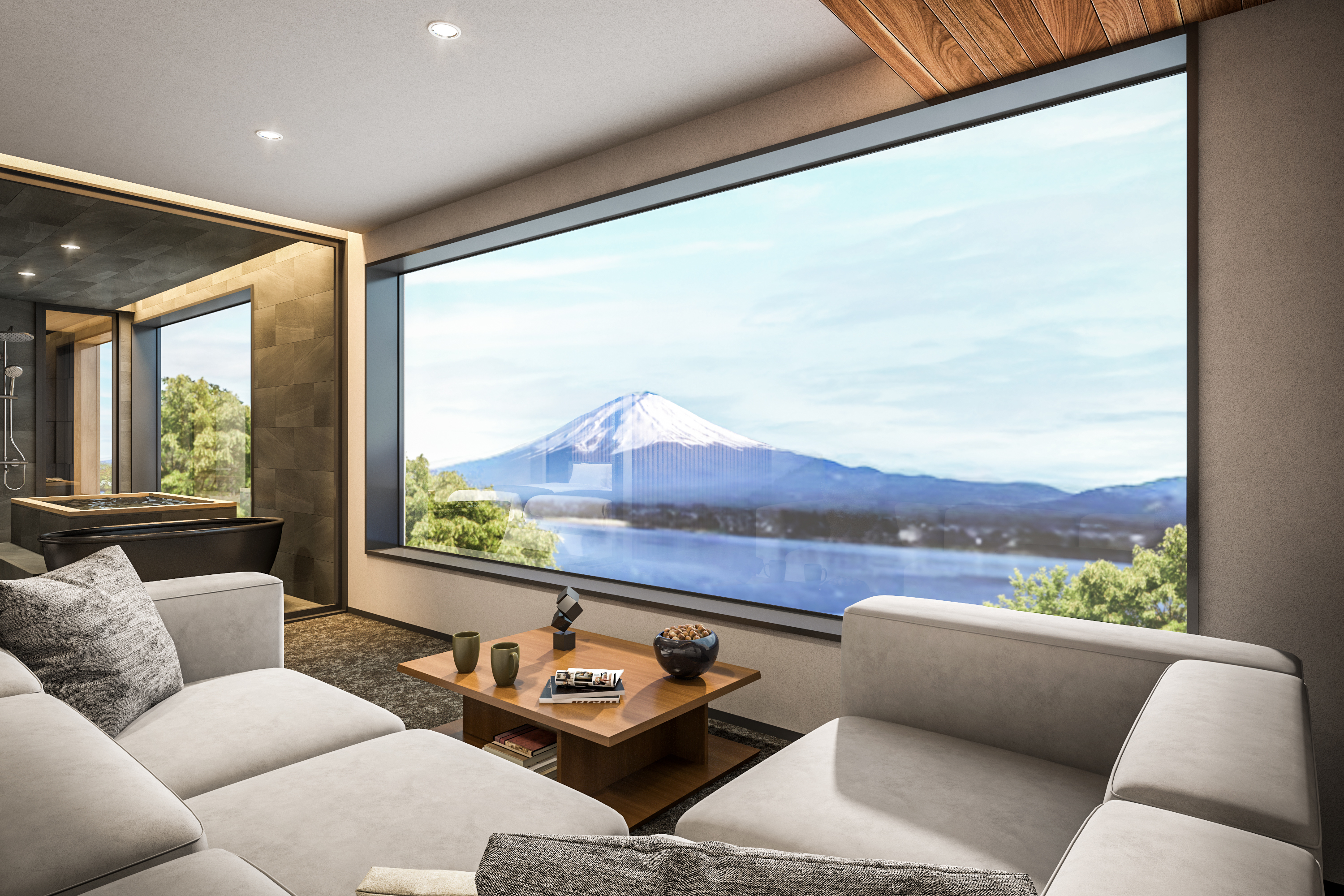 ラグジュアリースイート リビング眺望