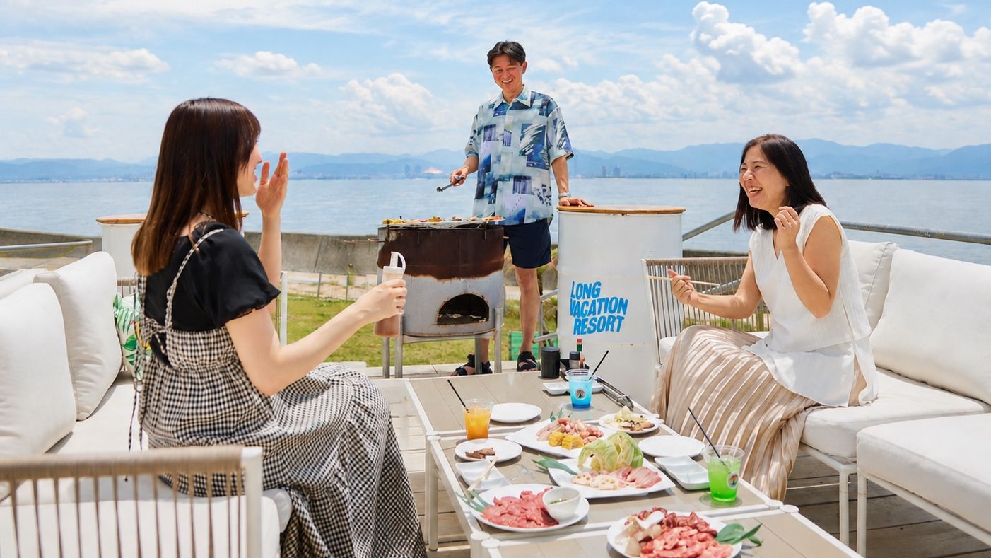【5名以上でお得♪】グループで泊まろう！海辺の貸切プラン◆炭焼き特撰BBQ付