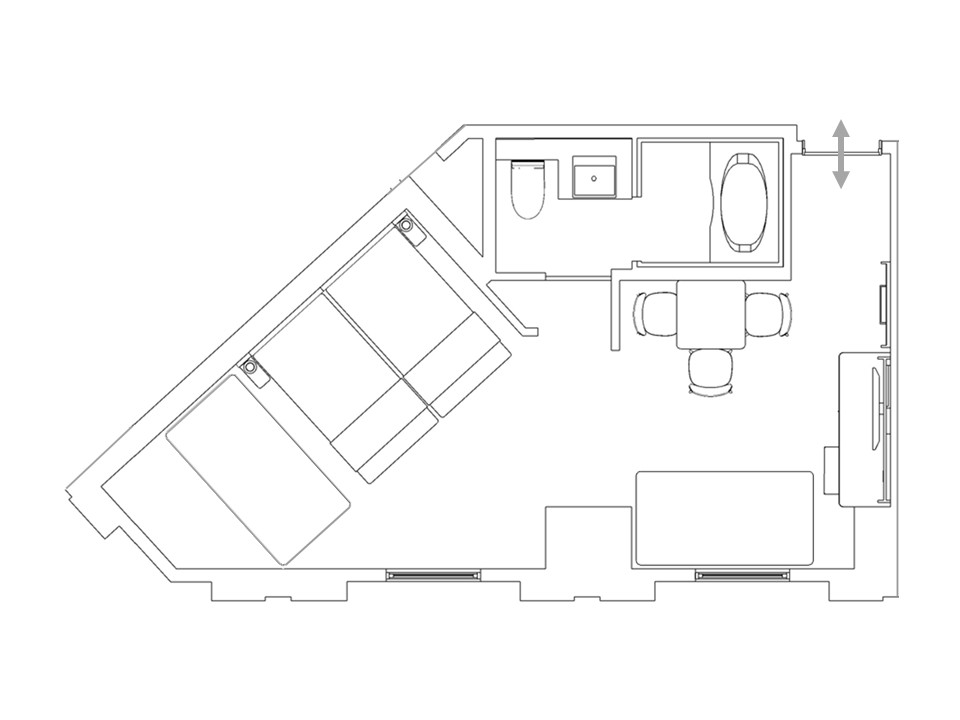 デラックスツイン（4名利用）／間取り図