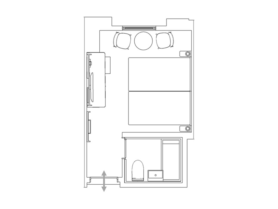 スタンダードツイン／間取り図