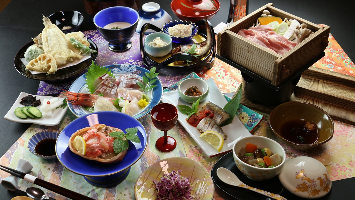 【直前割】—スタンダード会席—　通常よりお得に♪日本海の獲れたて食材を郷土料理で！わんちゃんと一緒旅