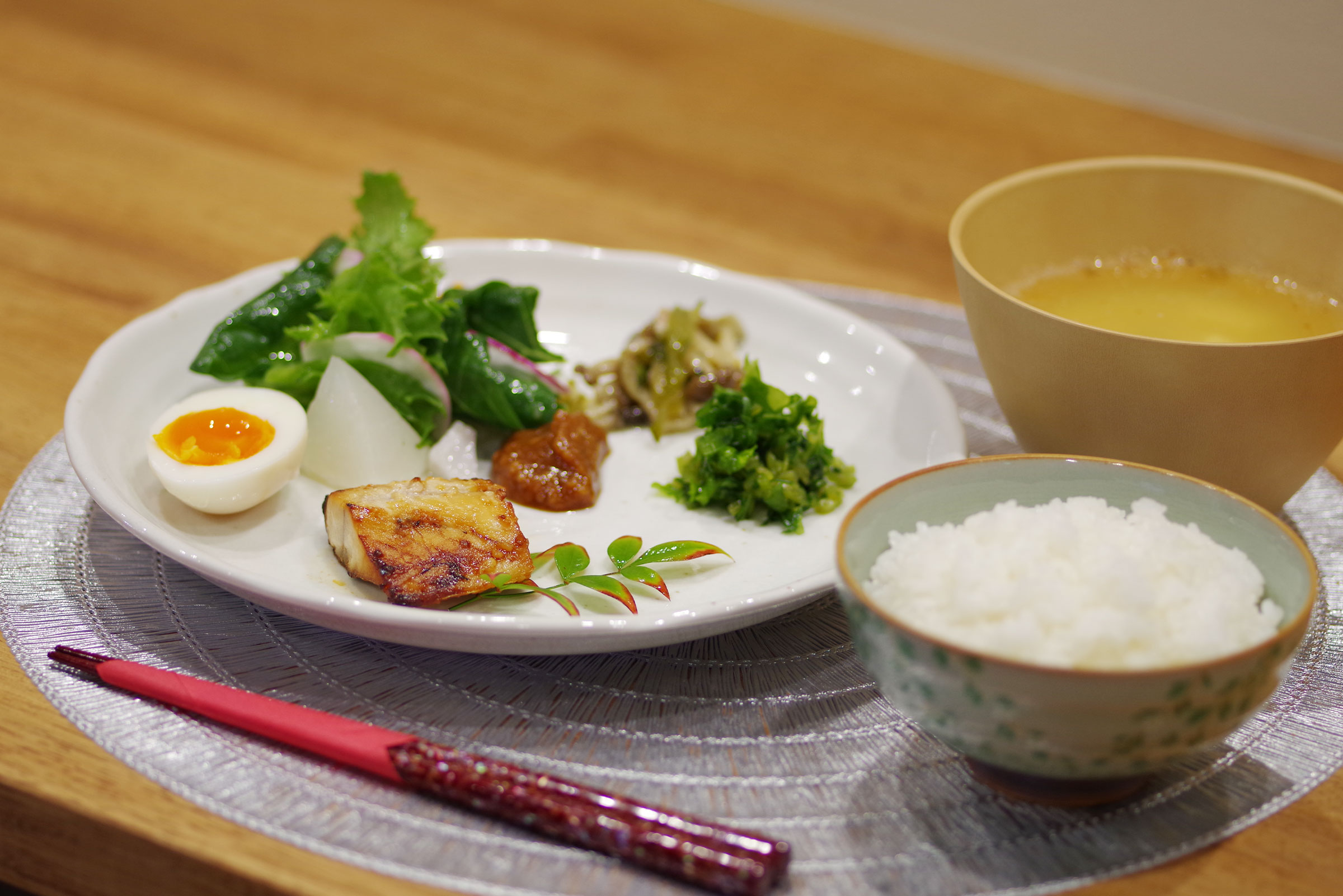 身体にやさしい朝ごはんをご用意しております。