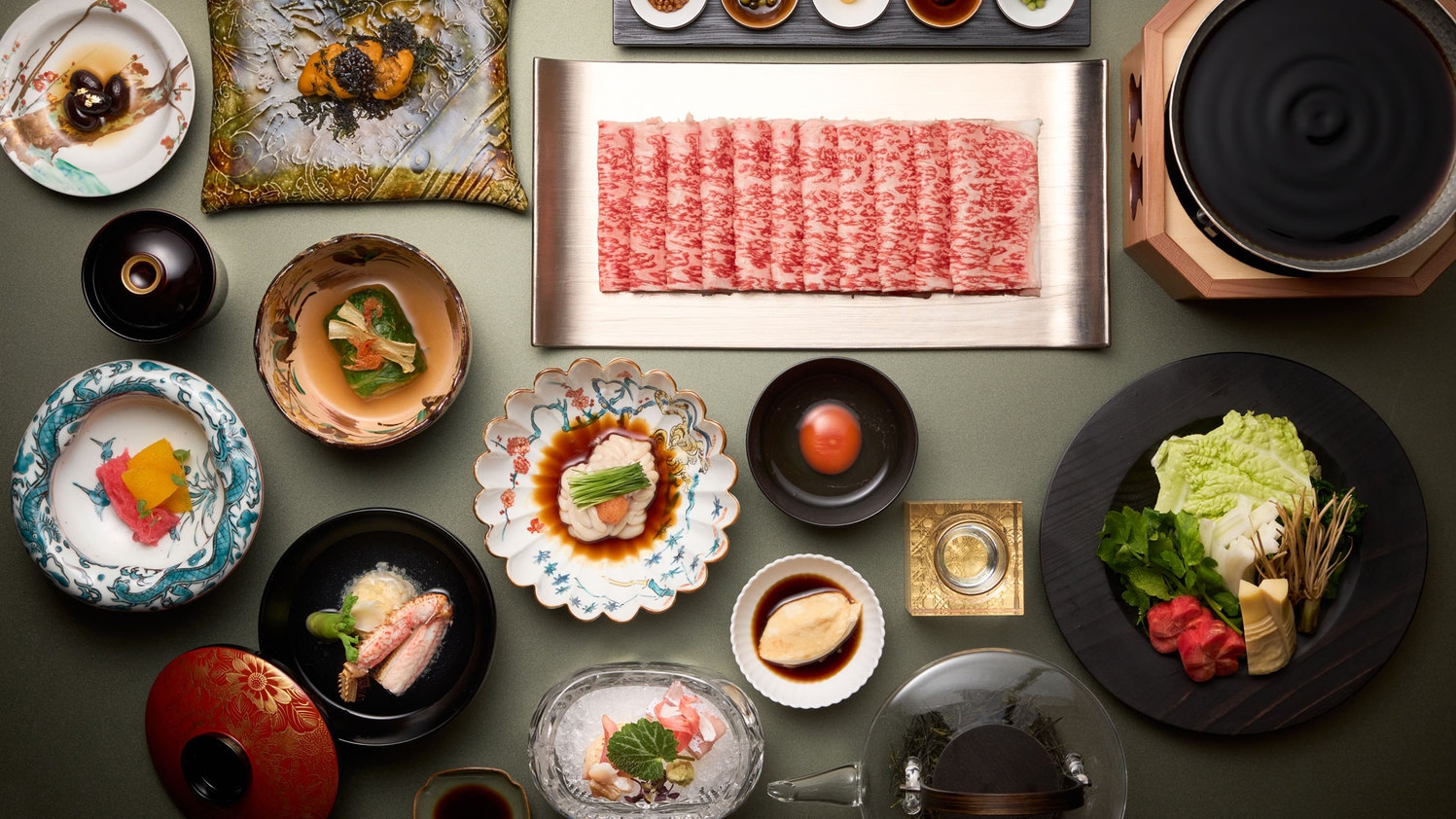 【一泊二食】ブランド和牛を愉しむ、すきしゃぶ会席と季節の朝御膳