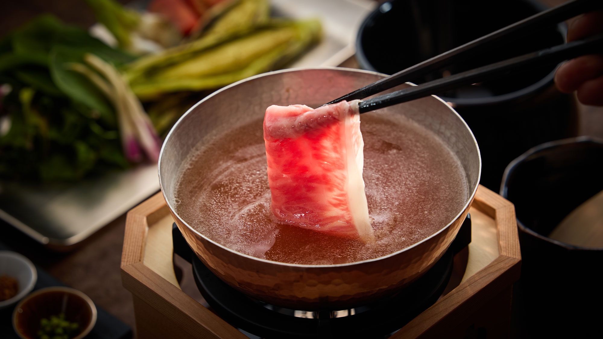 【一泊二食】和牛しゃぶしゃぶ夕膳と季節の朝御膳