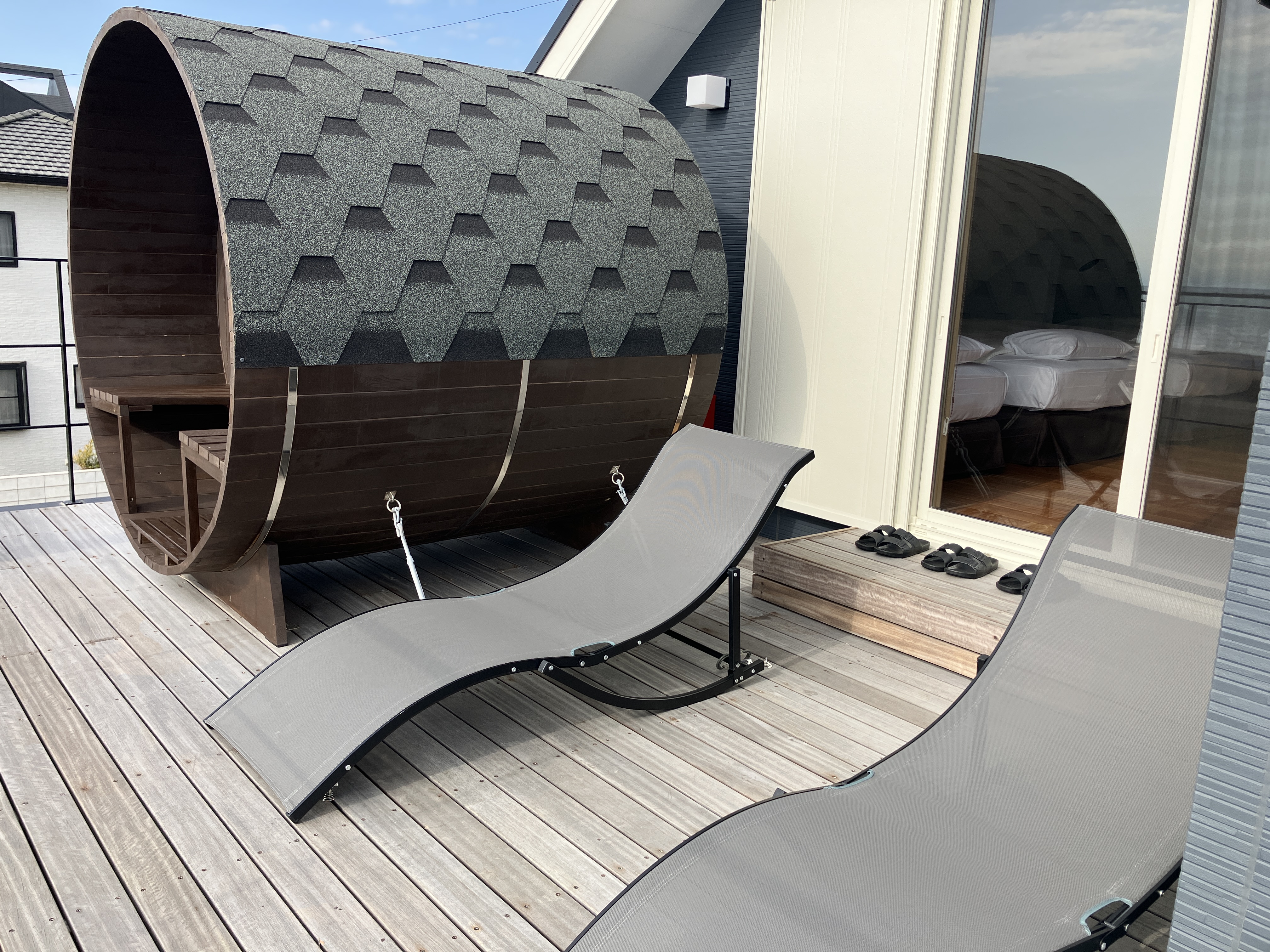 *【バルコニー（2階）】サウナと外気浴を楽しめる贅沢バルコニーで極上の整い体験