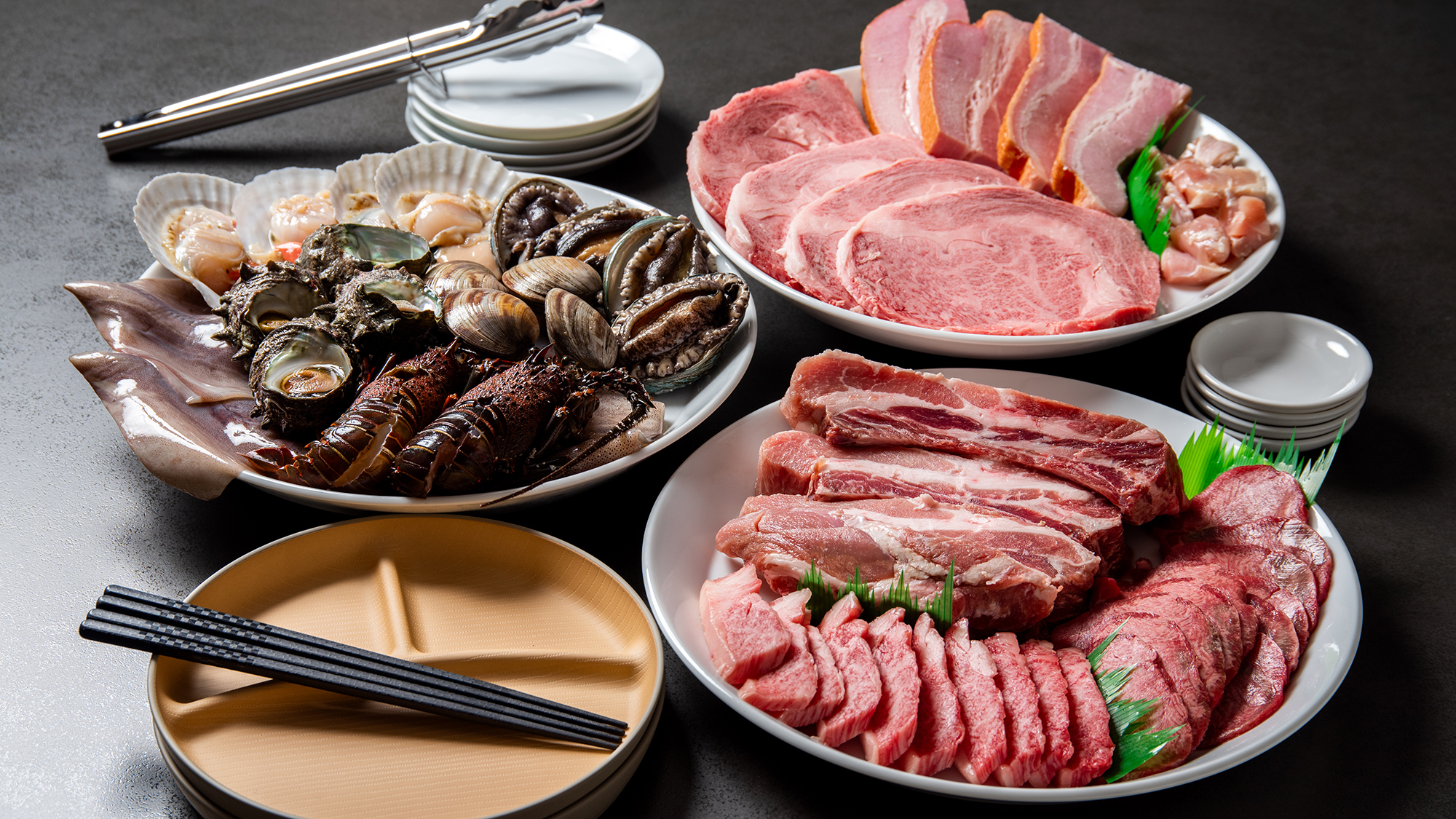 *【BBQ（グレードアップ）】極上の肉と海の幸を堪能するプレミアムBBQ。