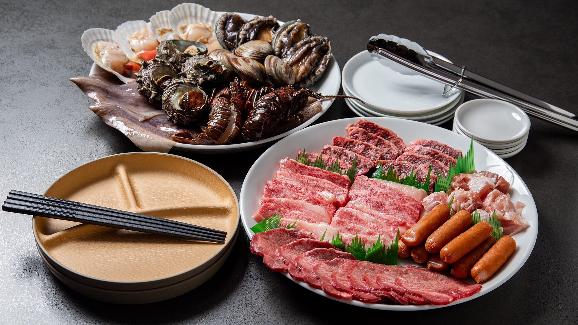 *【BBQ（スタンダード）】海の幸と山の幸を堪能できるBBQセット。