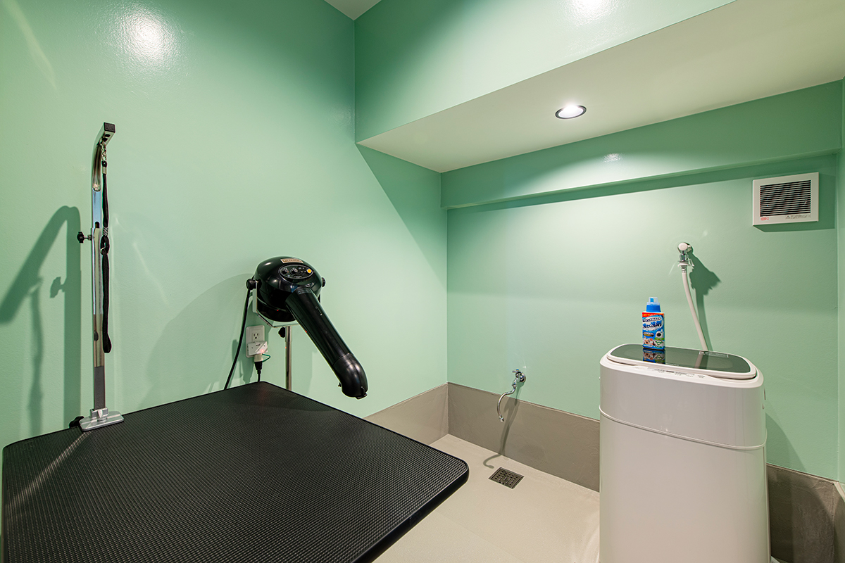 *【トリミングルーム】広々とした専用ルームで愛犬を丁寧にお手入れ。