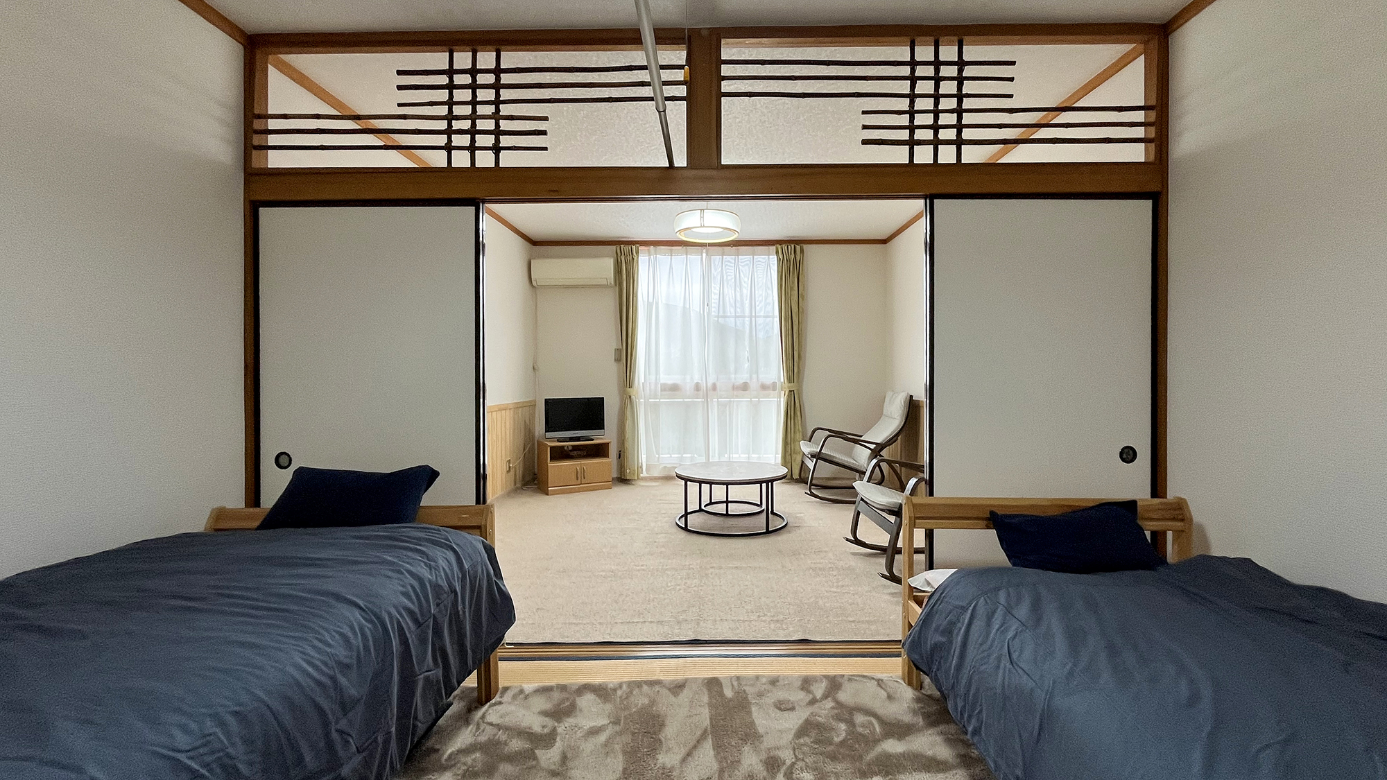 ベッドの為、快適な睡眠で疲れも癒やされます