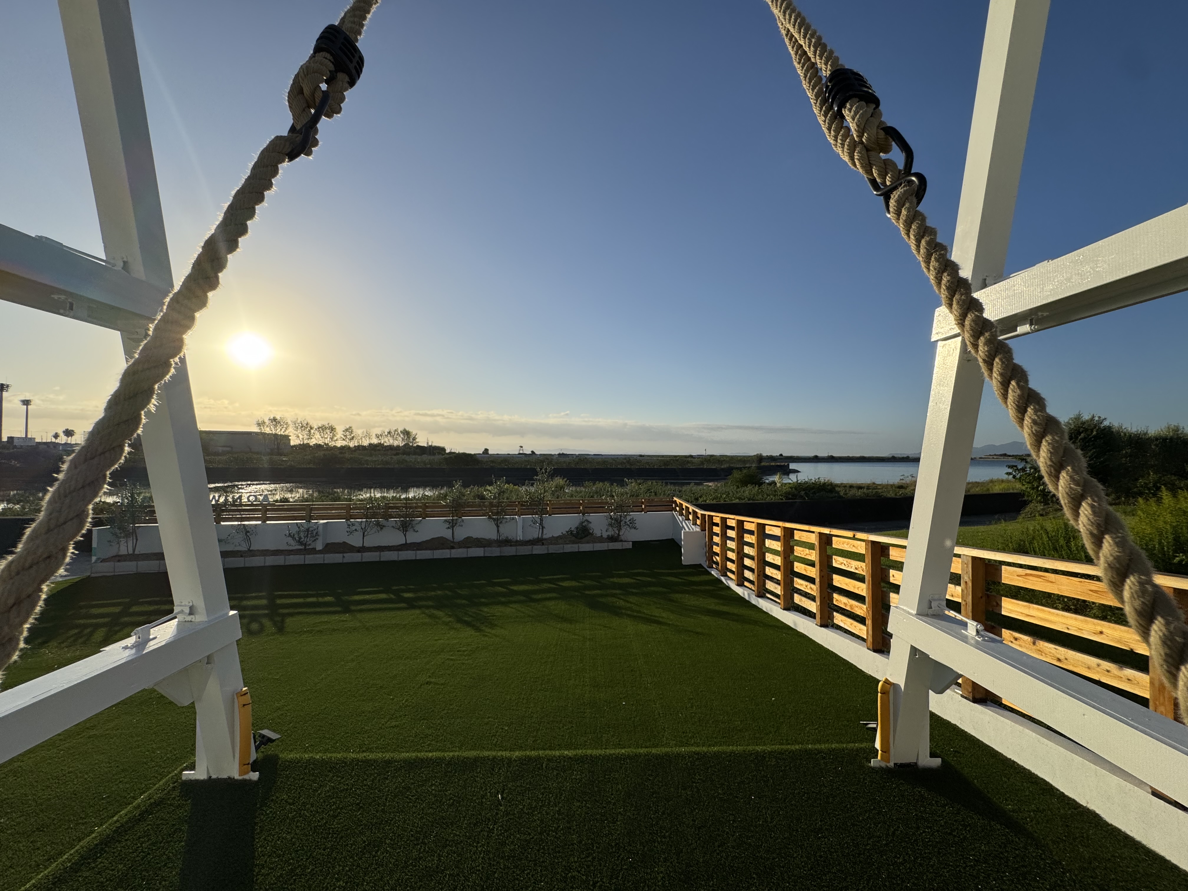 ブランコ、庭、ドッグラン