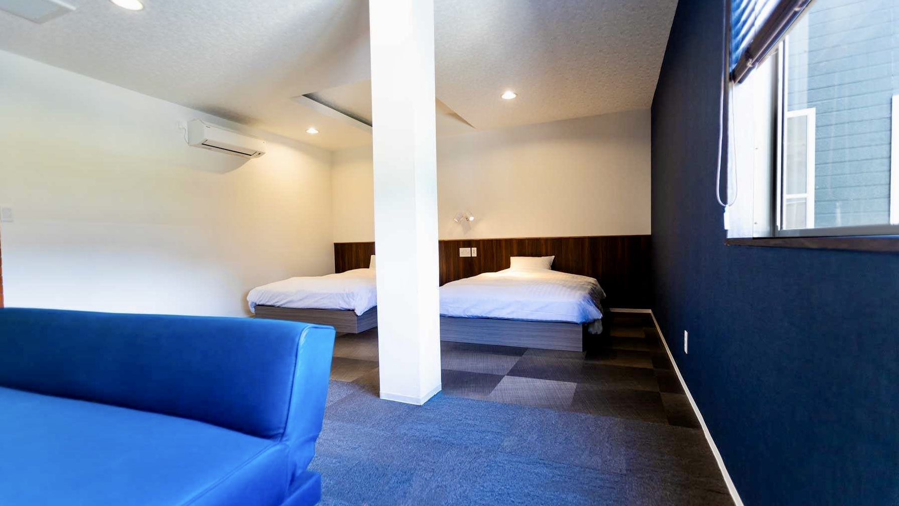 （B）ツインルーム+簡易ベット1台＜サウナ付き＞