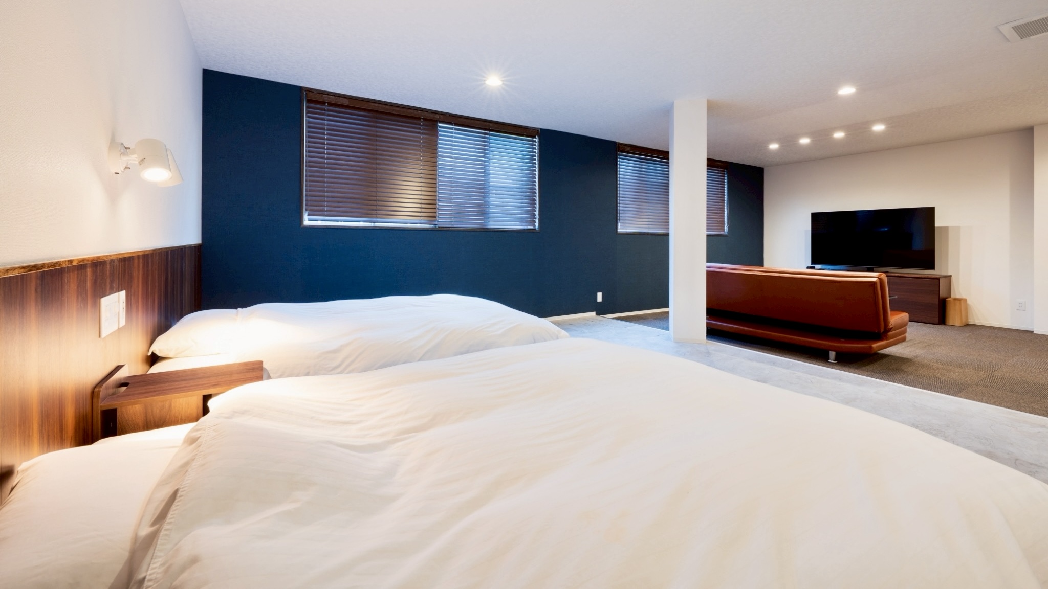 （B）ツインルーム+簡易ベット1台＜サウナ付き＞