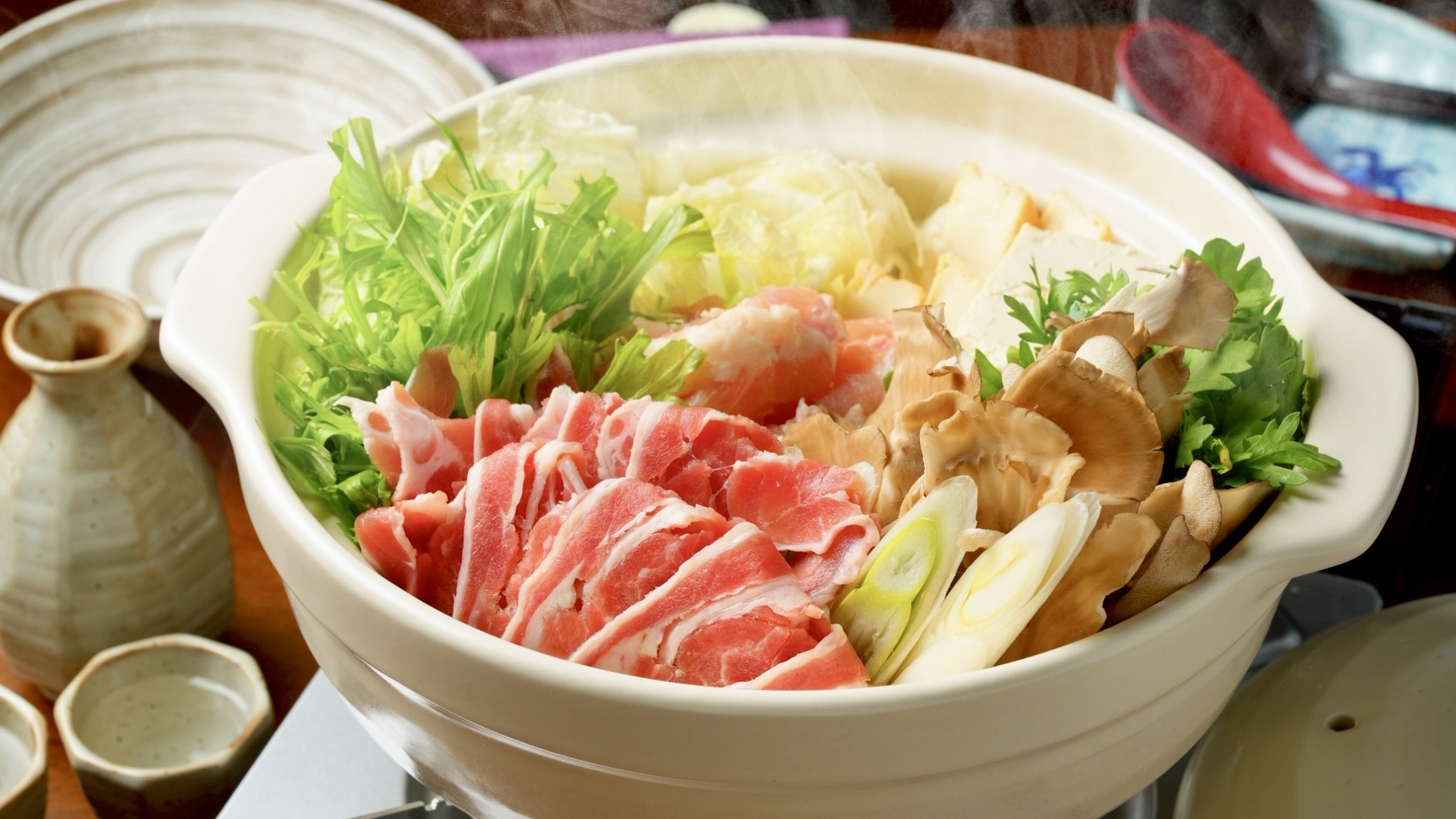 四種の出汁を選べる！岩国の朝採れ野菜堪能／鴨・地鶏の旨みが溶け合う鍋プラン オンラインカード決済可