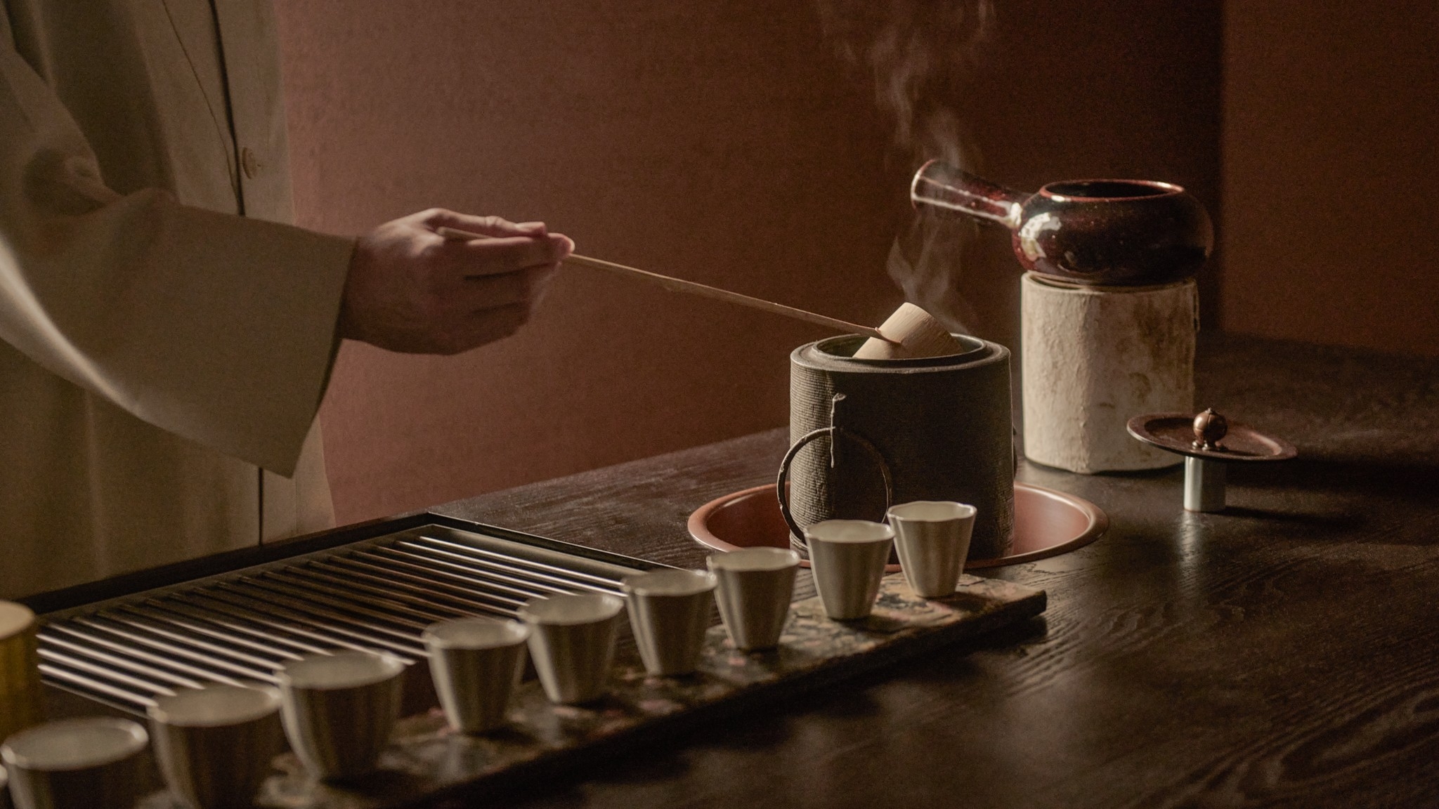 早割15【オールインクルーシブ／夕朝食付】客室かけ流し温泉、茶香漂う創作フレンチ・ペアリング付プラン