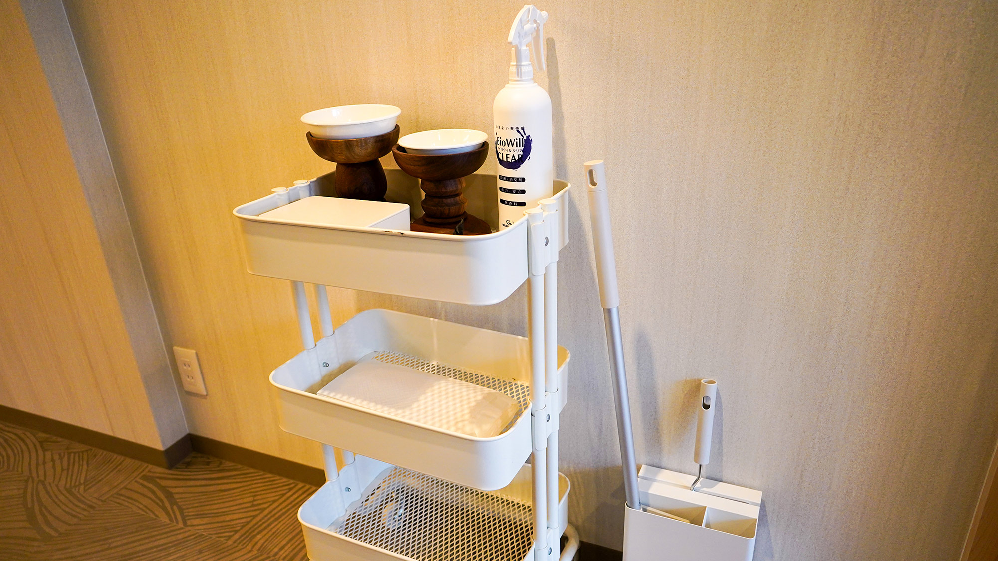 ・【ペット用品】掃除道具を完備しております。衛生的な環境を保ち、ペットも快適に過ごせます