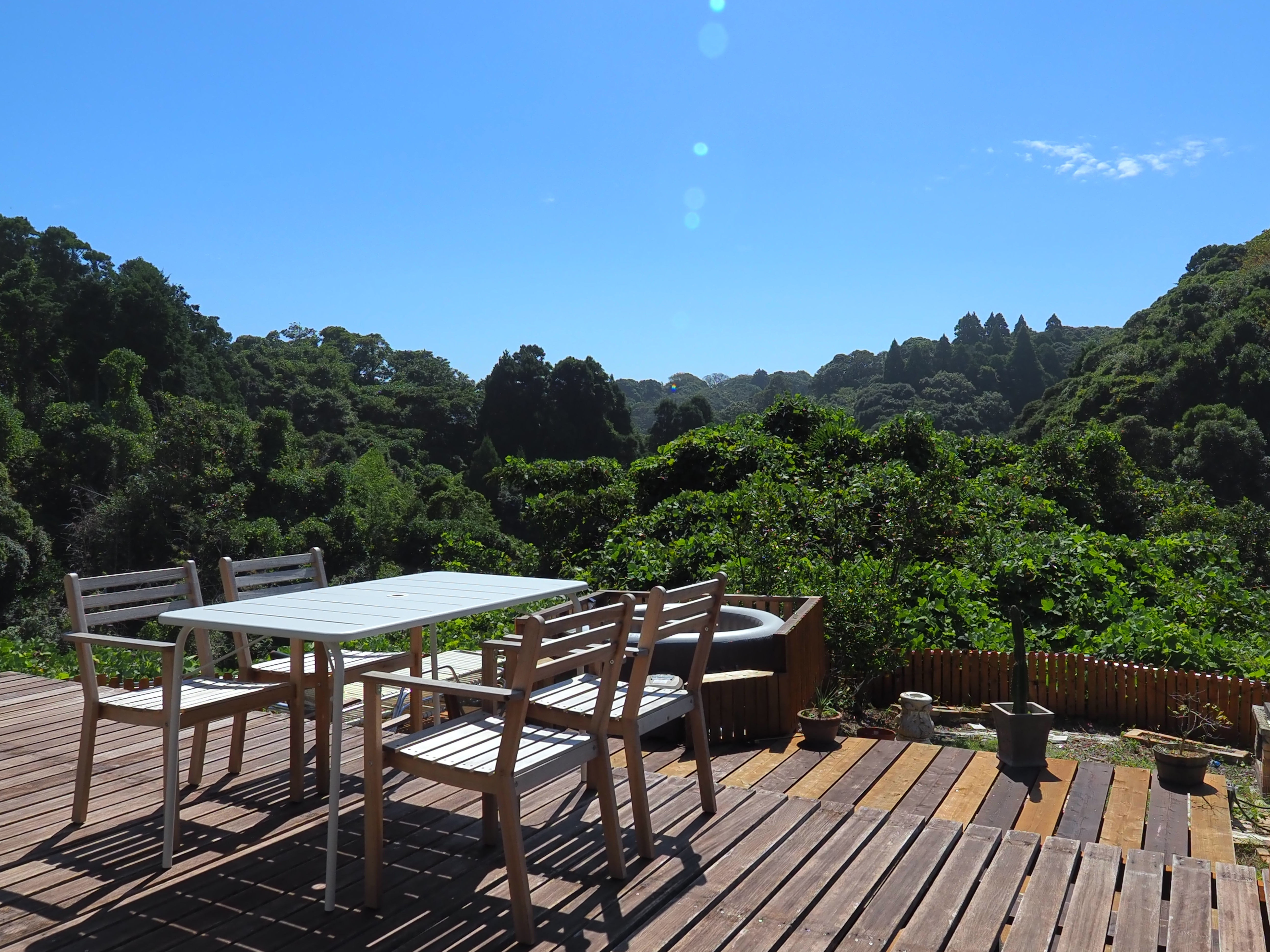 ウッドデッキ展望