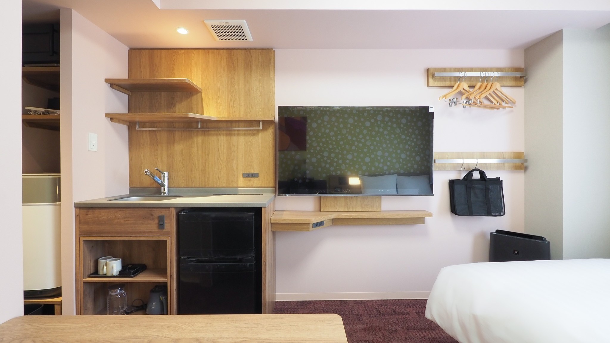 ダブルルーム　キッチン・洗濯機・レンジ付