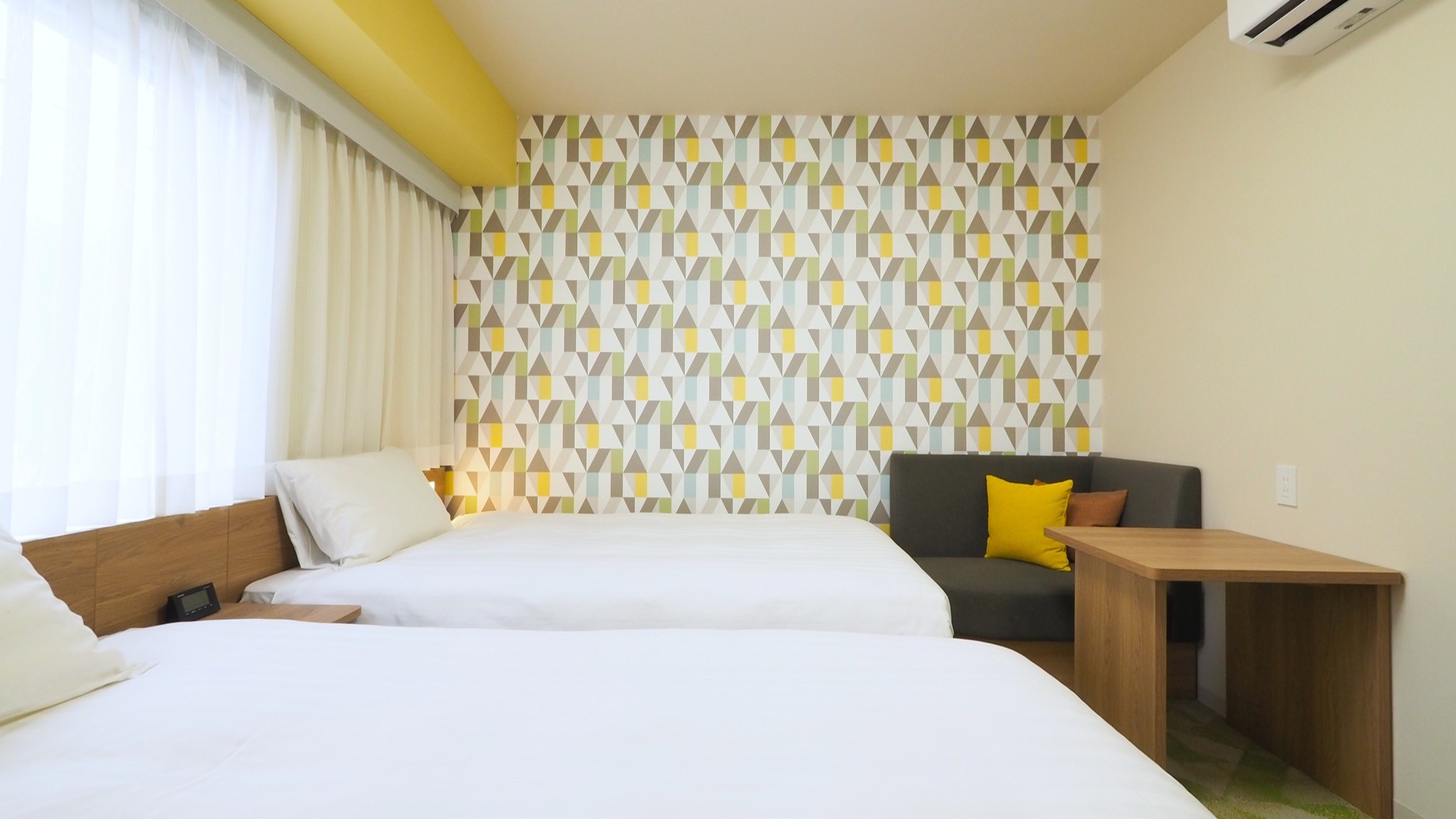 ツインルーム＋エキストラベッド　洗濯機・レンジ付