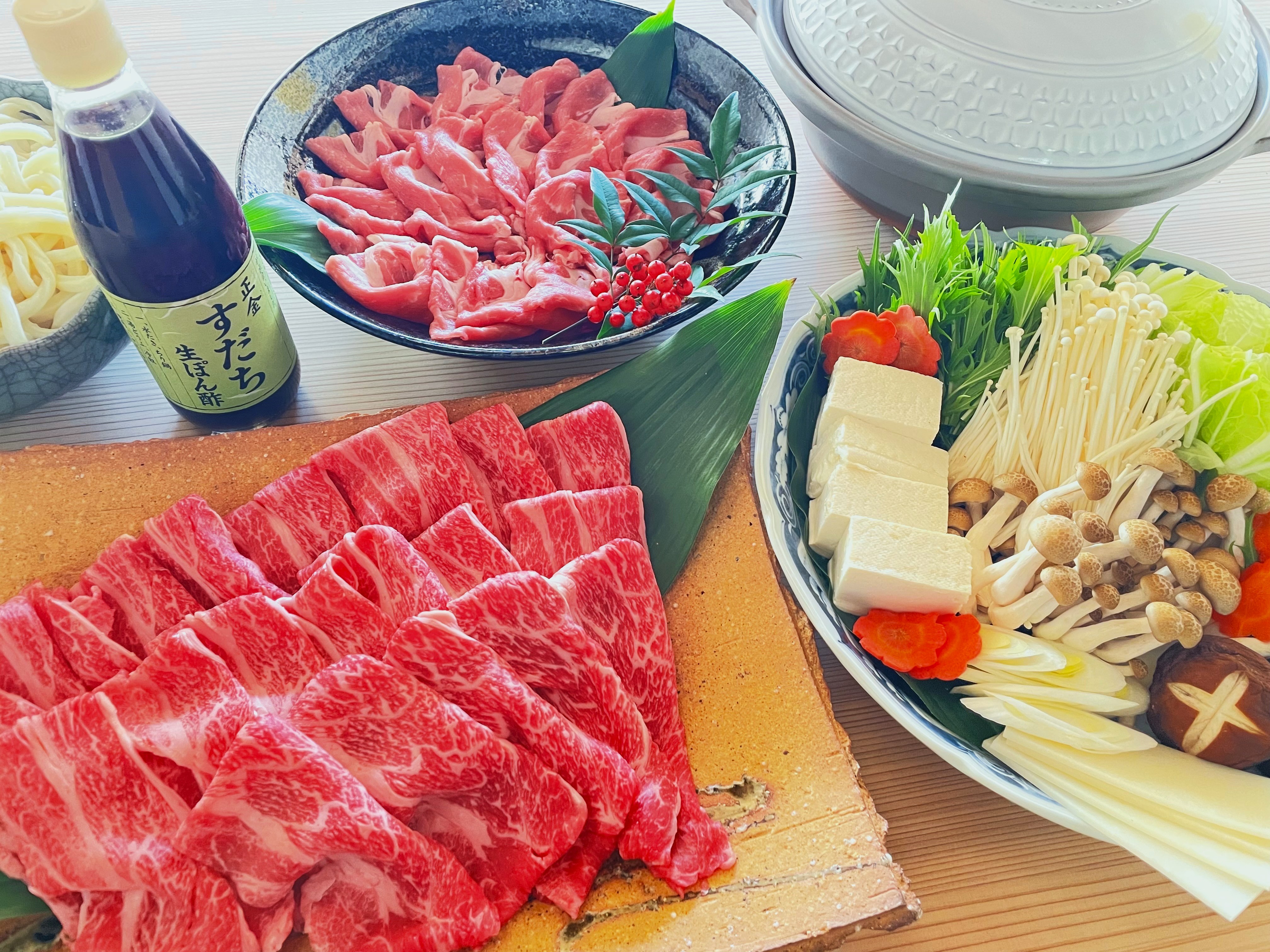 夕食（しゃぶしゃぶ食材）