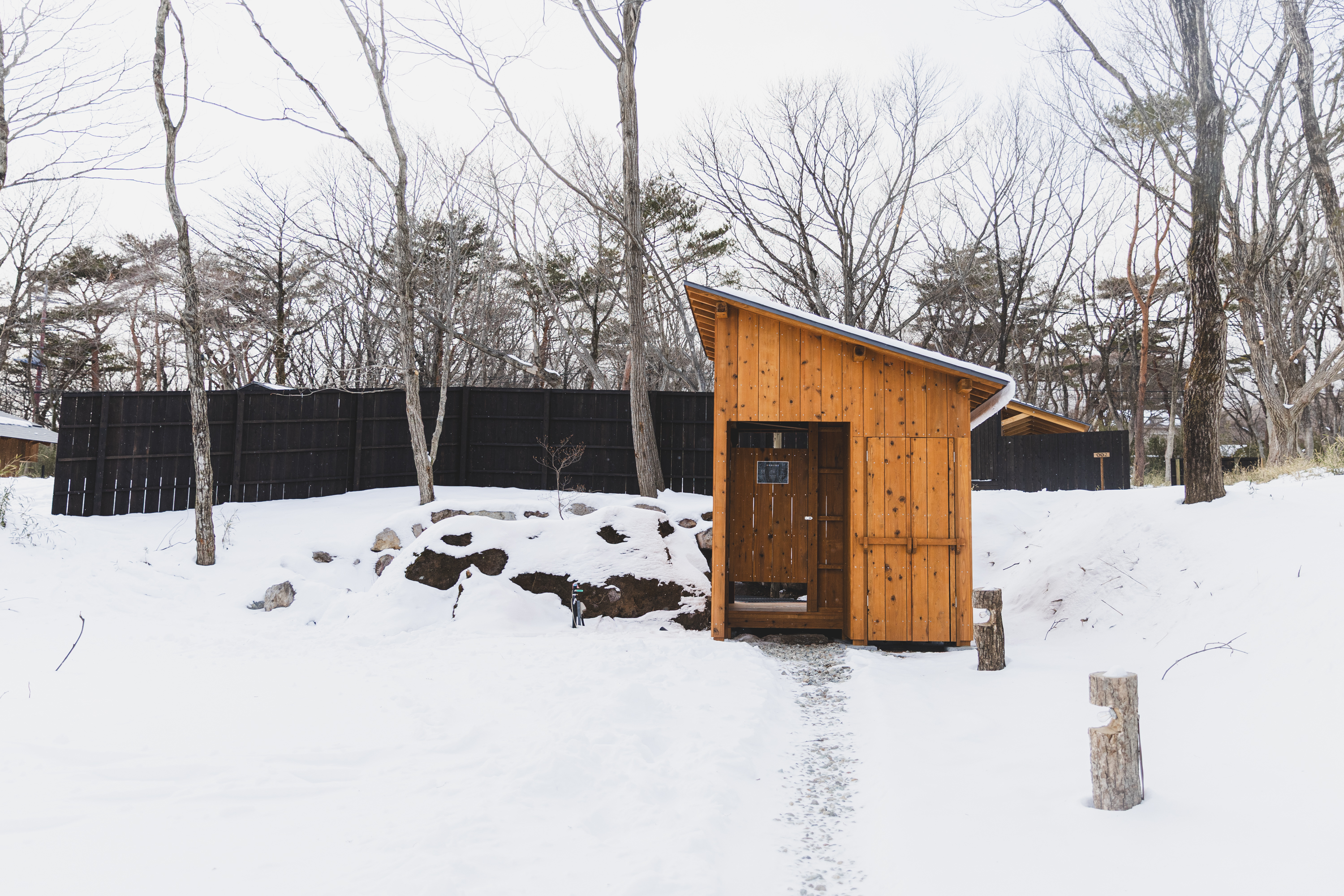 貸切露天風呂「湖月の湯」脱衣所