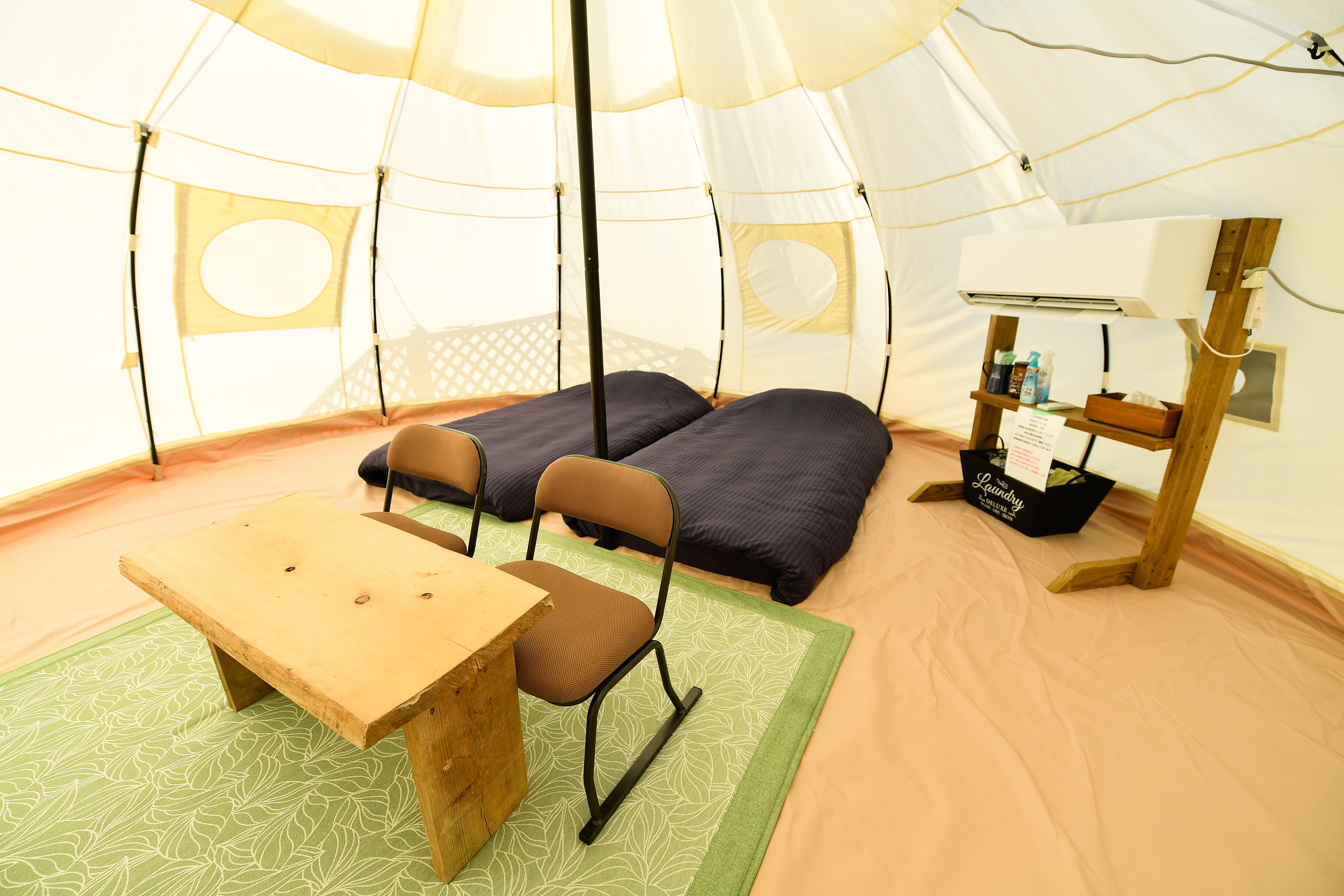 玉ねぎテント室内