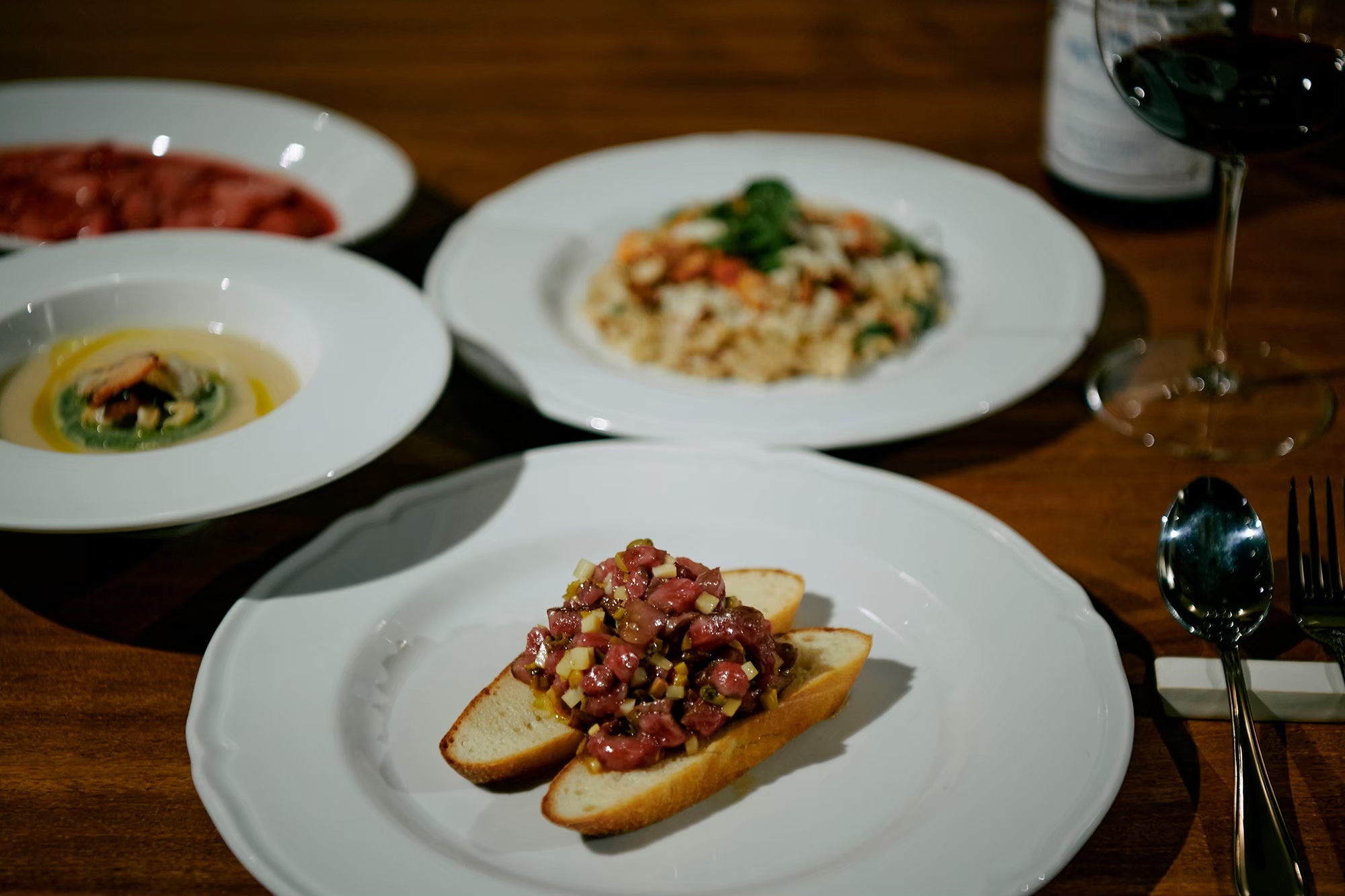 夕食はイタリアンのフルコース