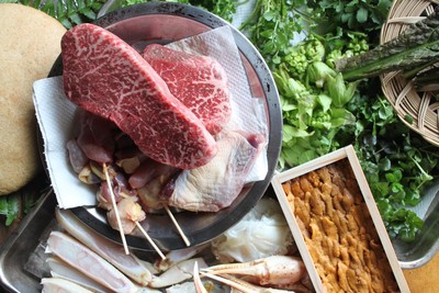 グレードアッププランには旬の最高級の食材を