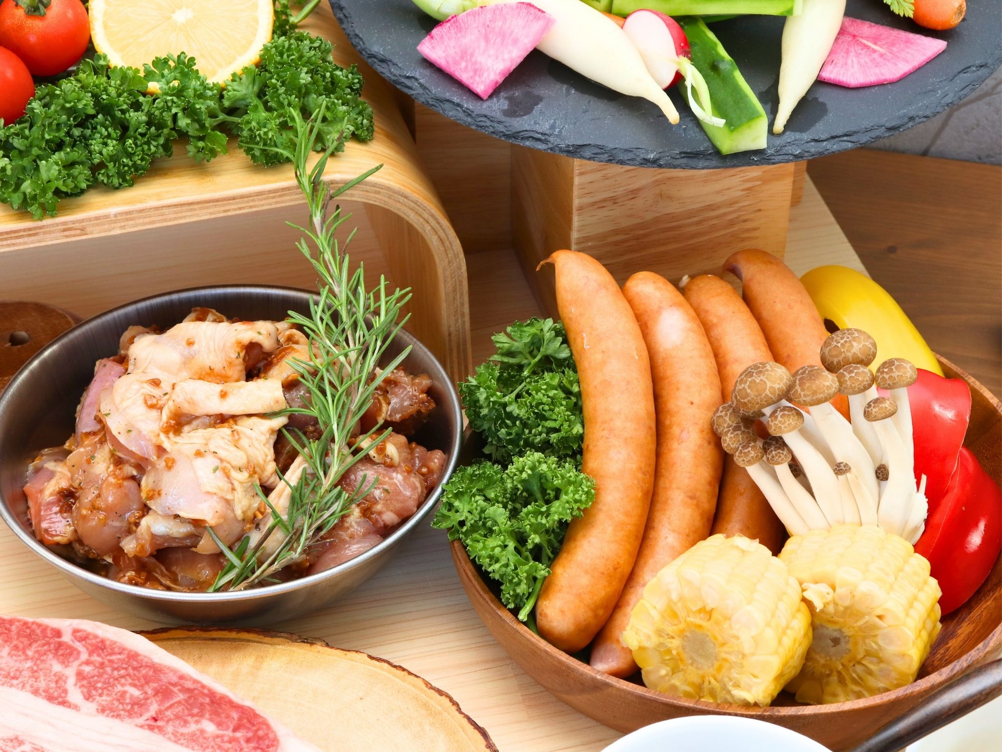 自慢の炭火BBQ　＊画像はイメージです。