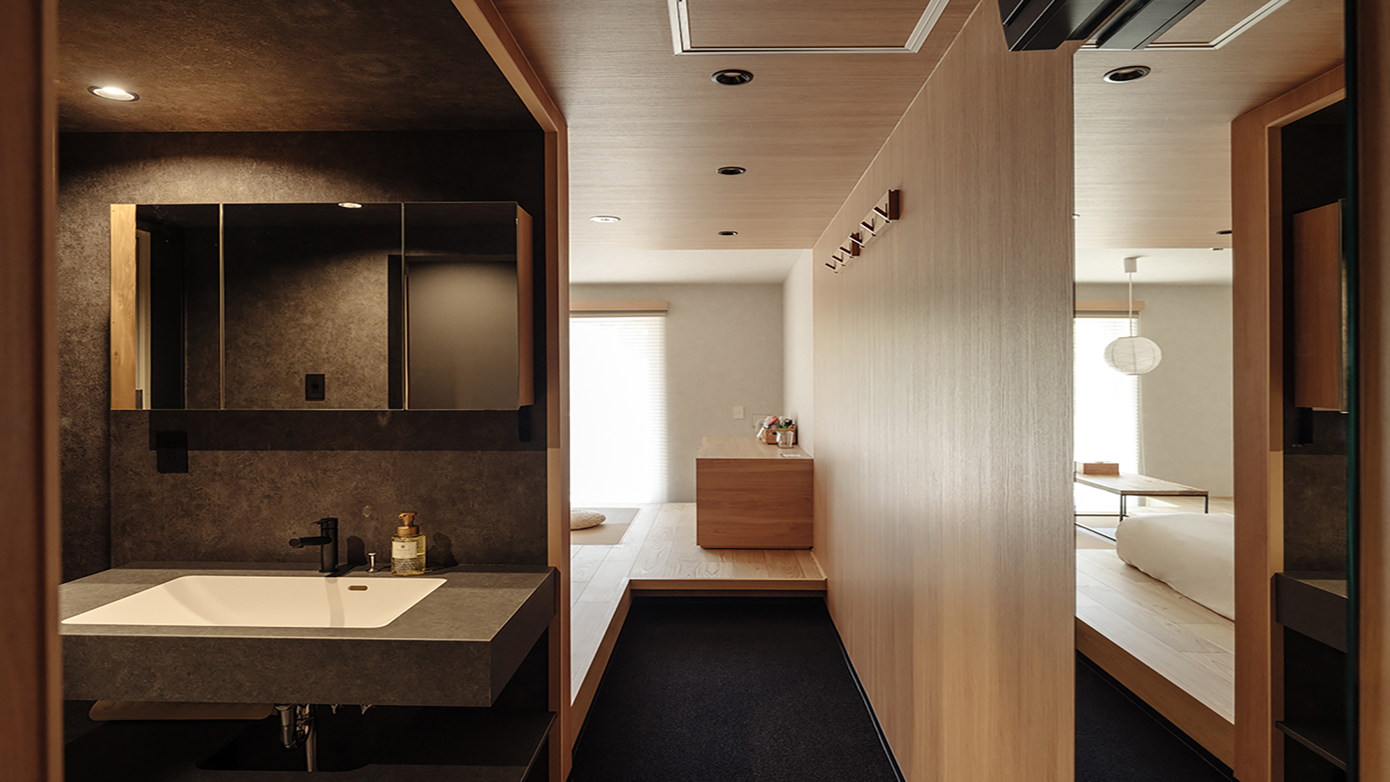 自然素材が心地よい、和モダンな雰囲気