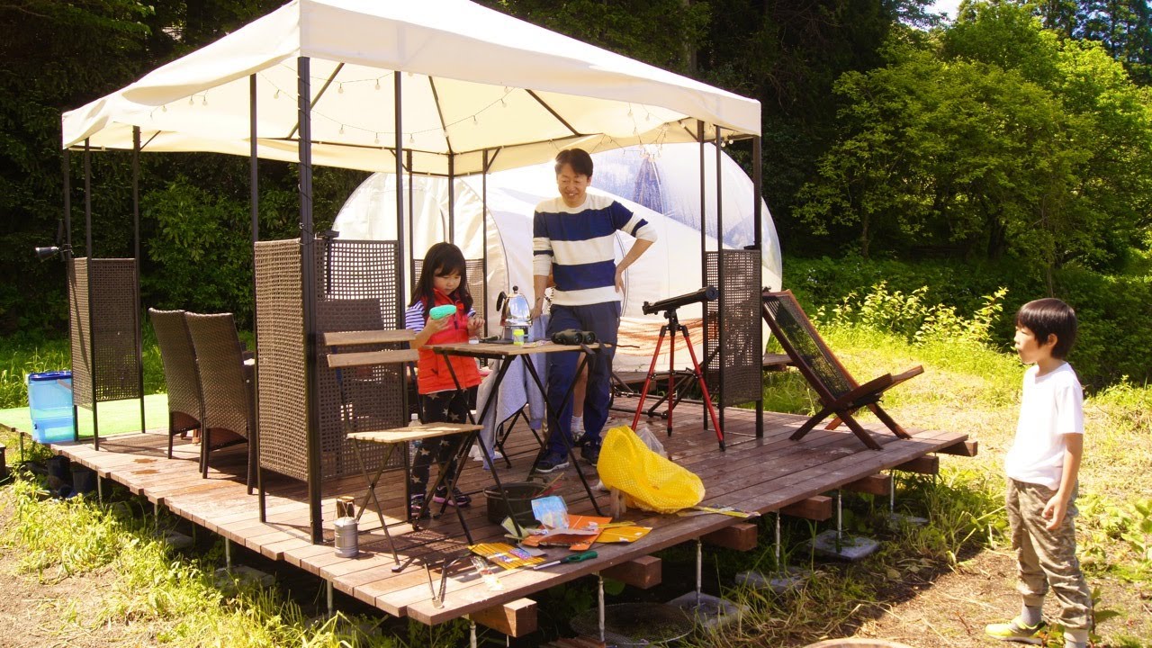 ガゼボと親子
