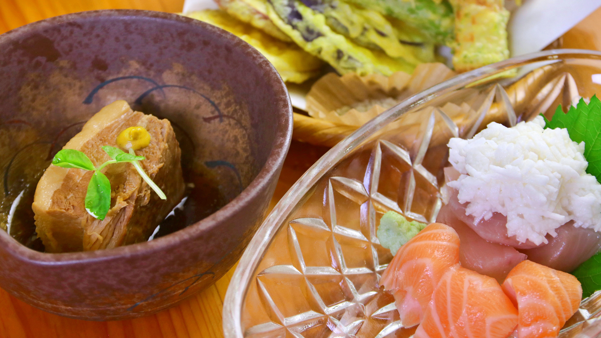 【夕食】女将手作りの家庭的な料理です