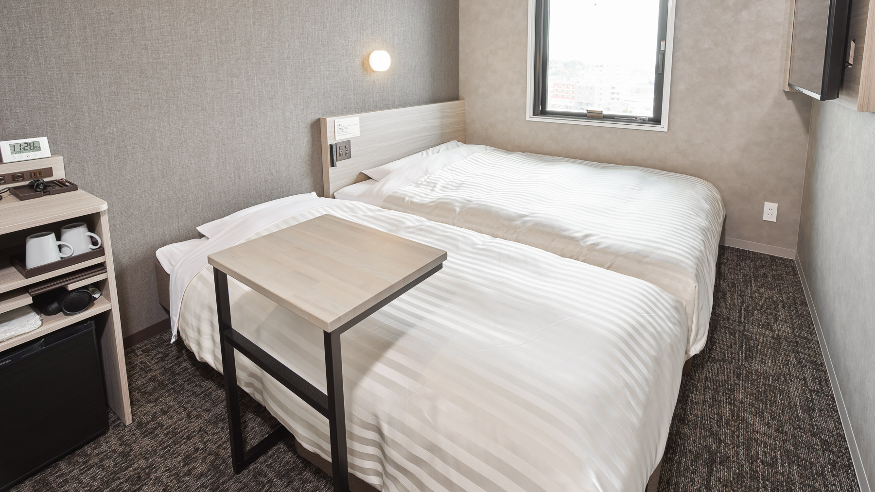 【エキストラツインルーム】150㎝幅ワイドベッド＋エキストラベッドのお部屋です