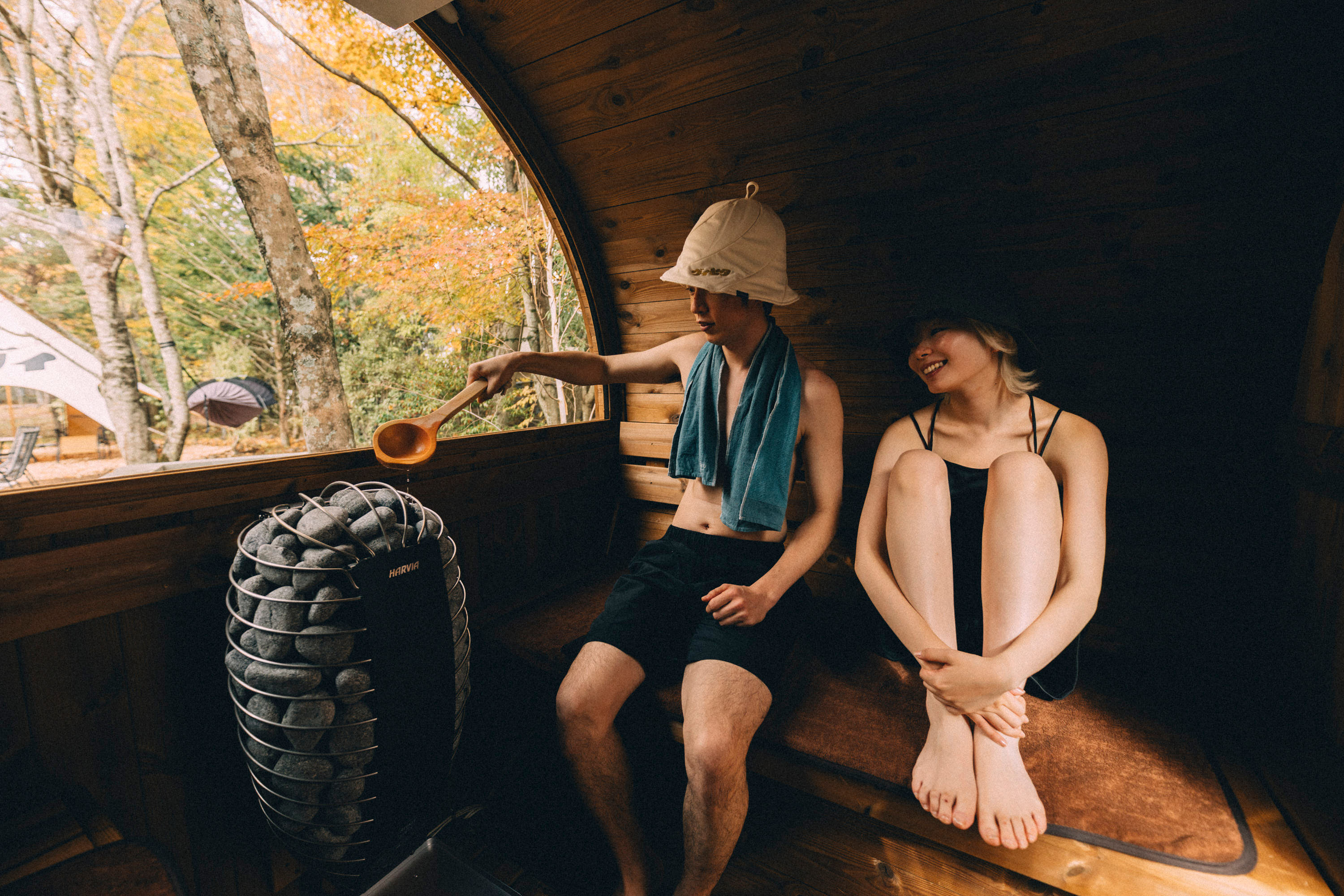 バレルサウナ　ロウリュ