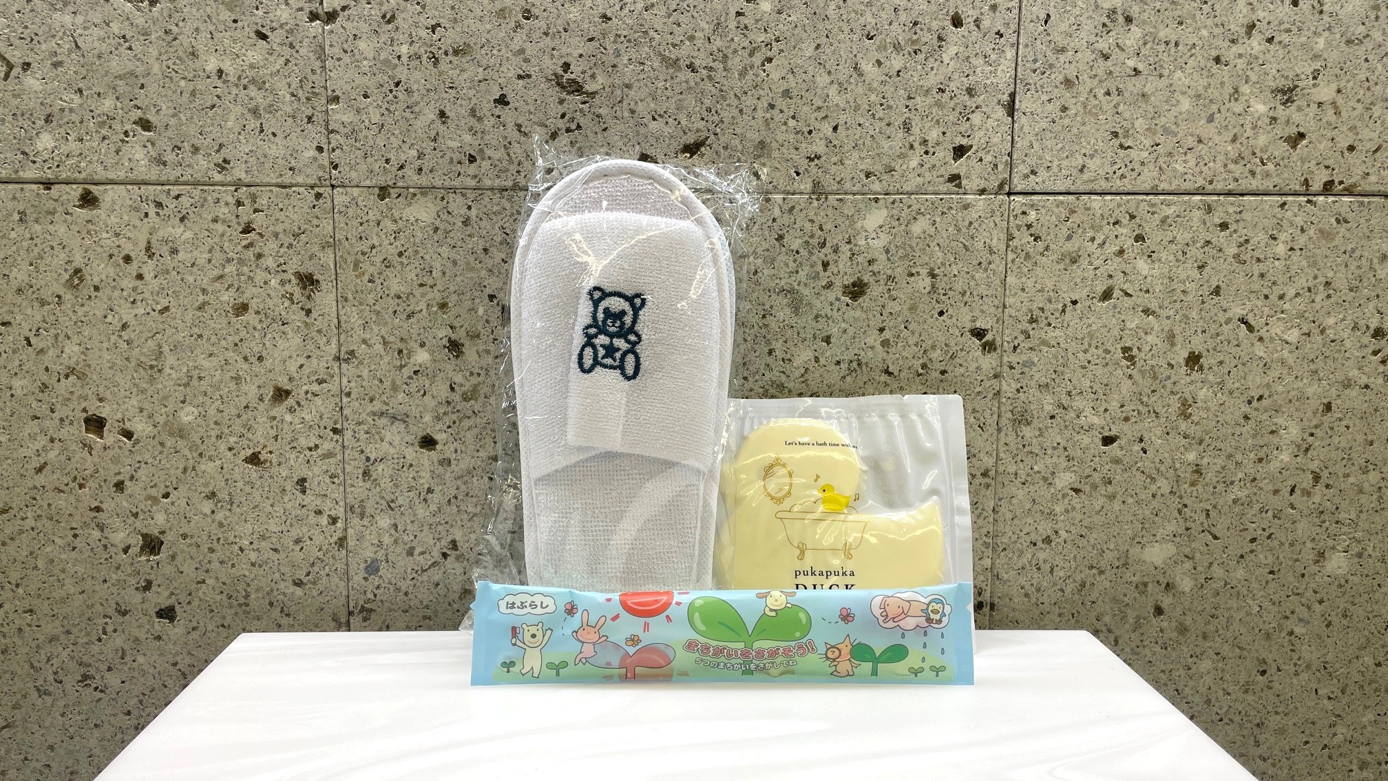 お子様のアメニティはフロントでお渡ししております