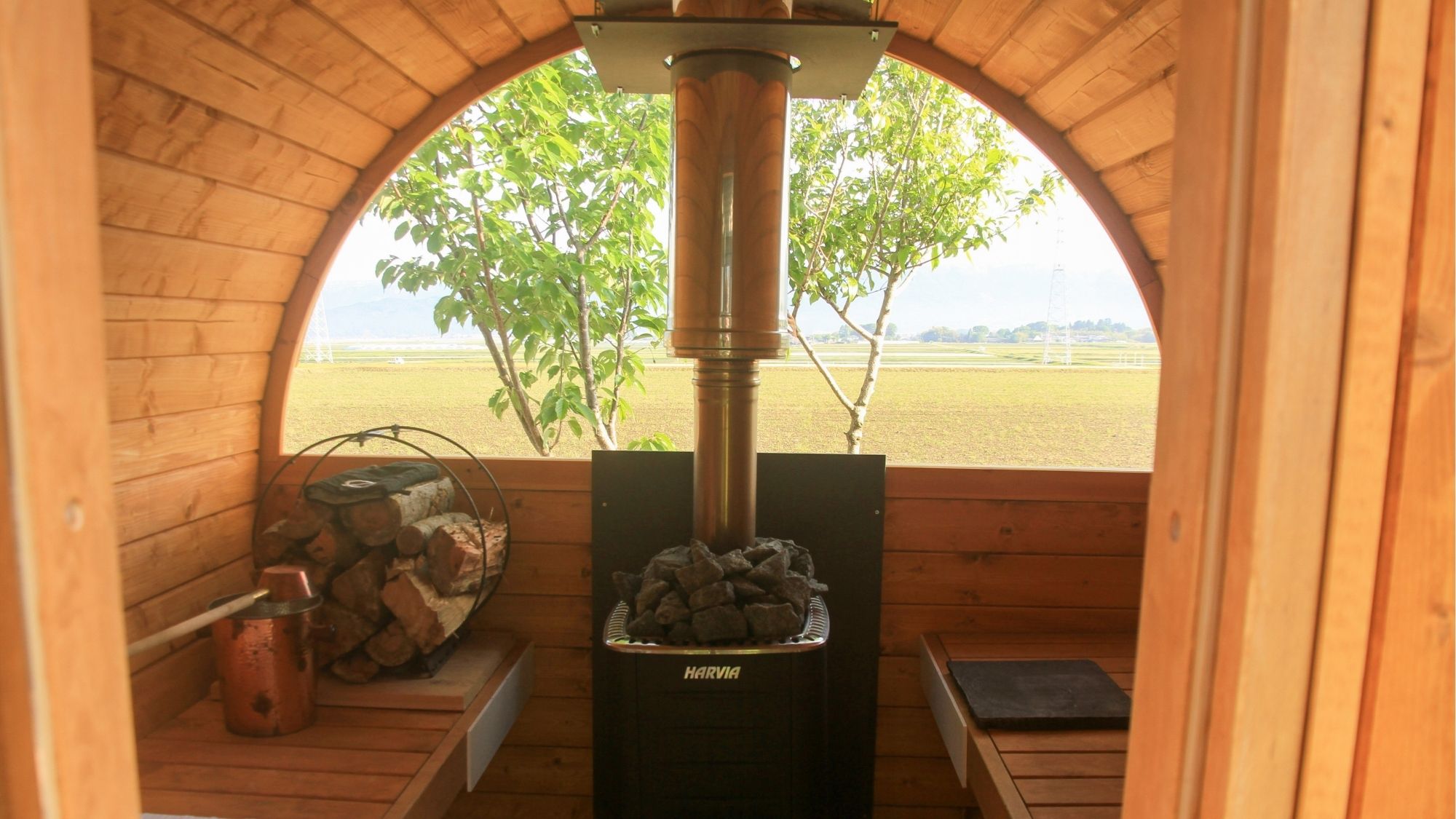 大観峰を一望できるプライベートバレルサウナ