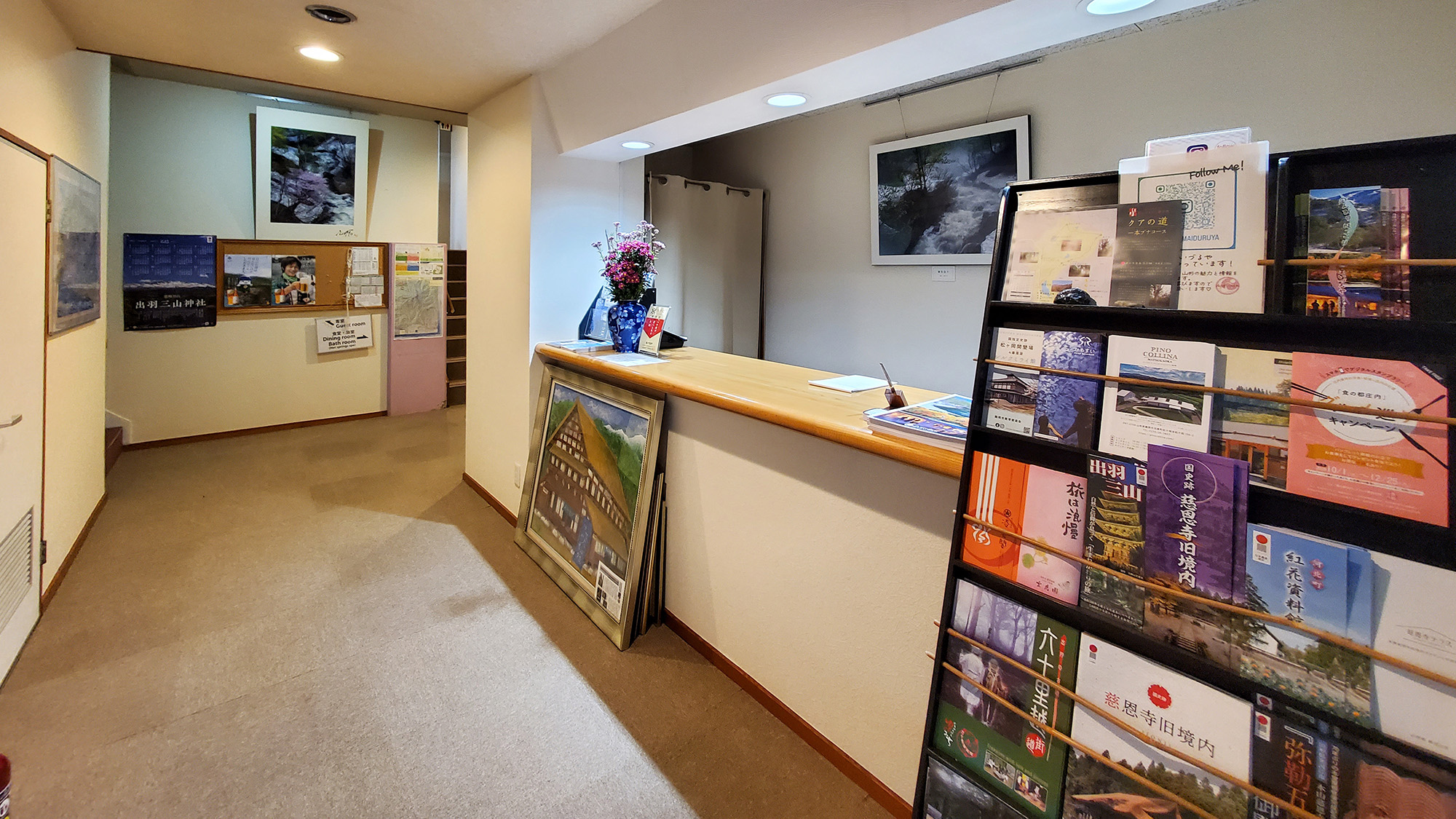 #フロント　こちらでチェックインをお願いいたします♪