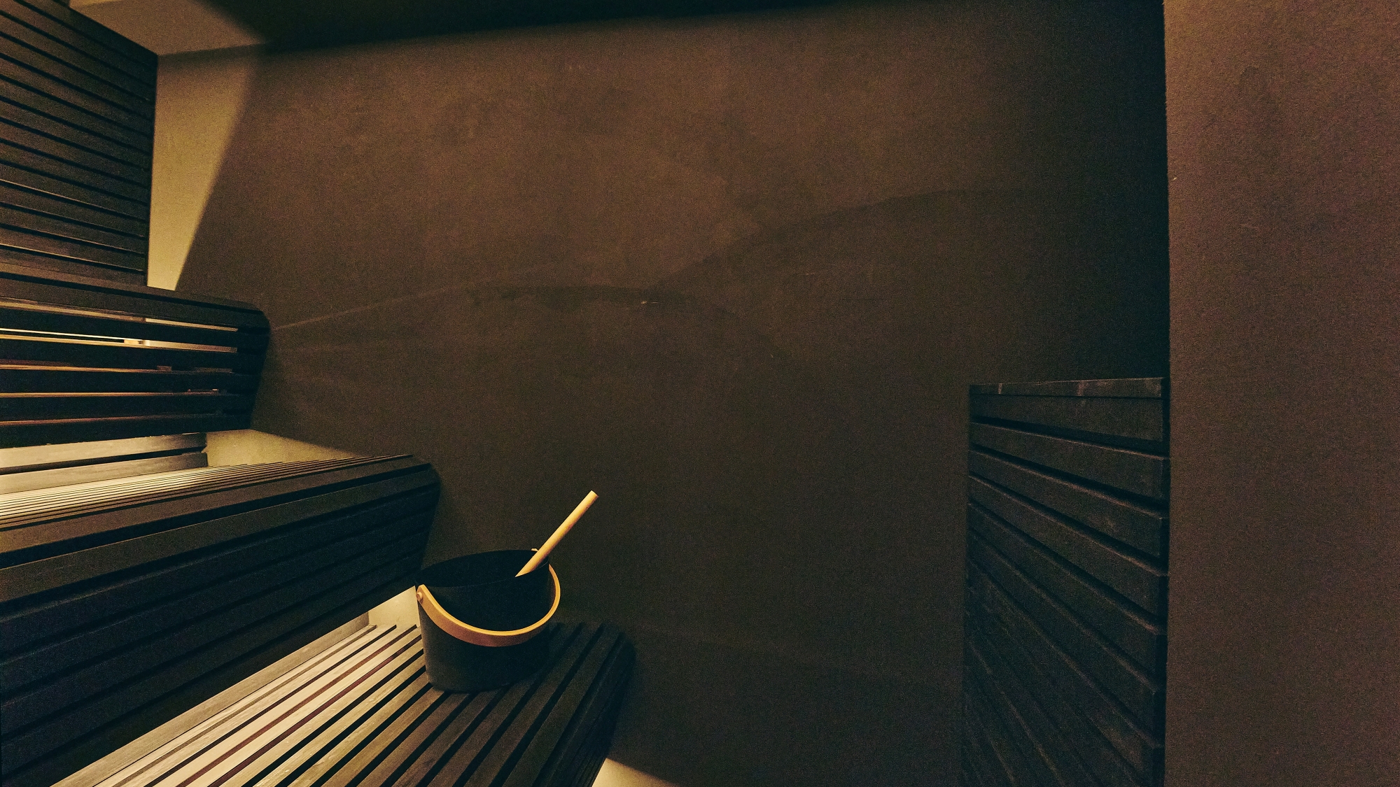 ホテル２階貸切サウナ「NEST SAUNA」　NO.1　ロウリュサウナ室内