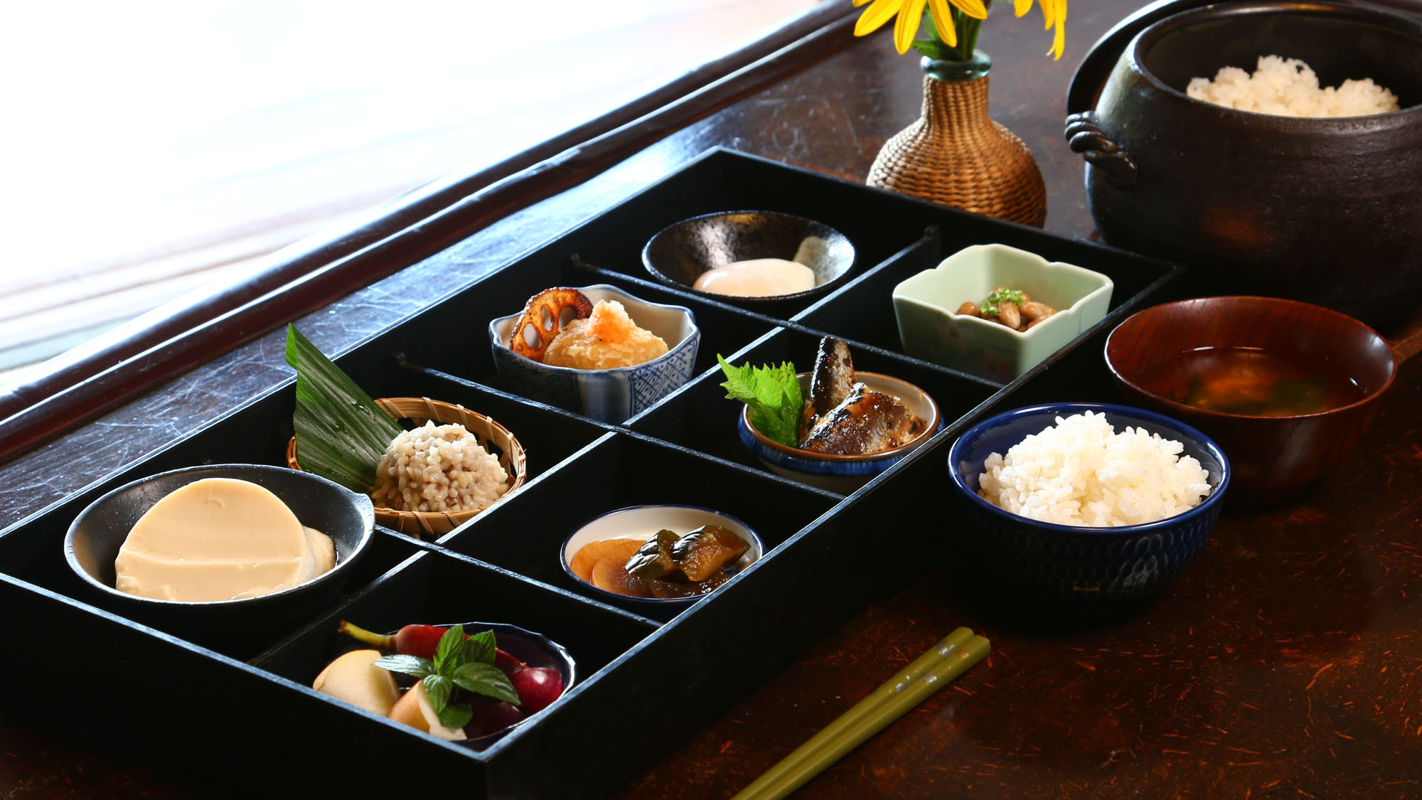 和朝食◆平飼い卵の有精卵、精米したての土鍋ご飯、お手製の味噌や醤油等々こだわりが詰まった朝ごはん*