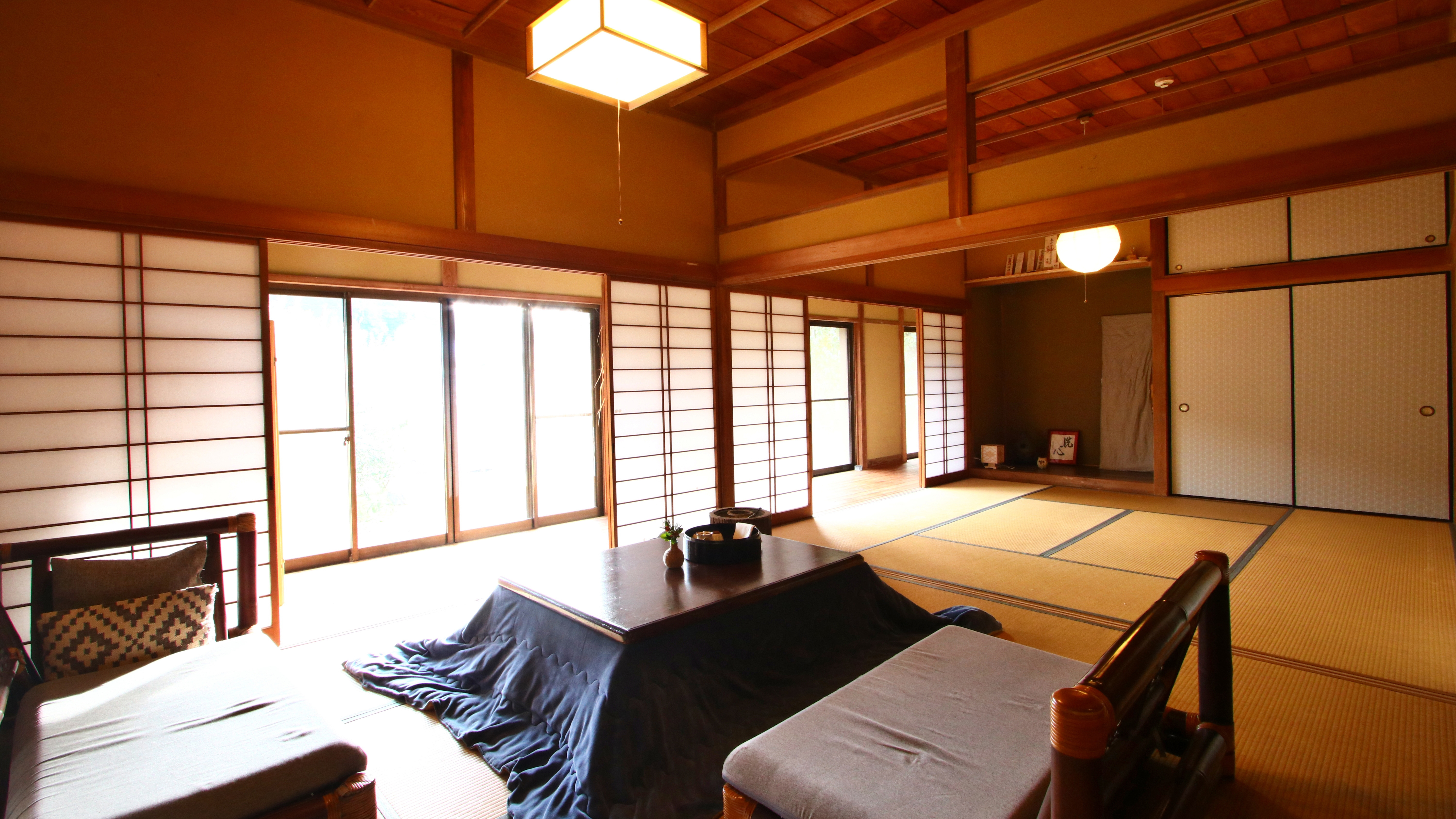 団らんスペースになる居間*