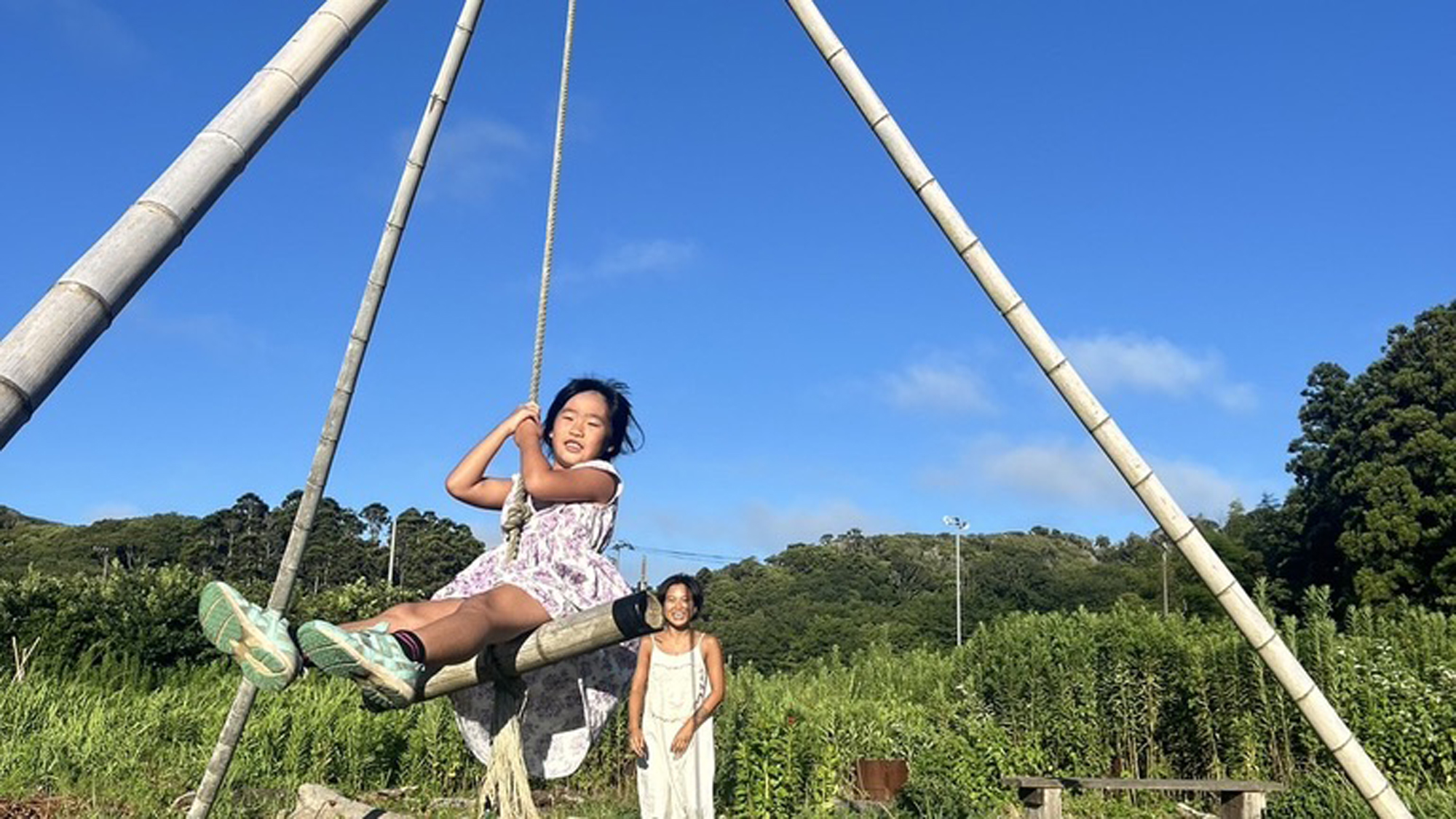 【施設】竹の大きなブランコ