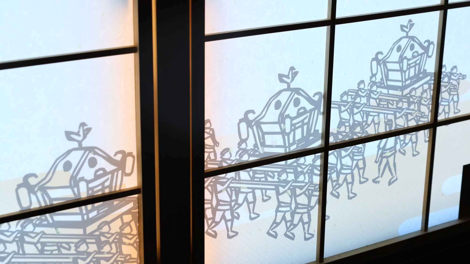 大浴場は「大四日市祭り」の様子をデザイン