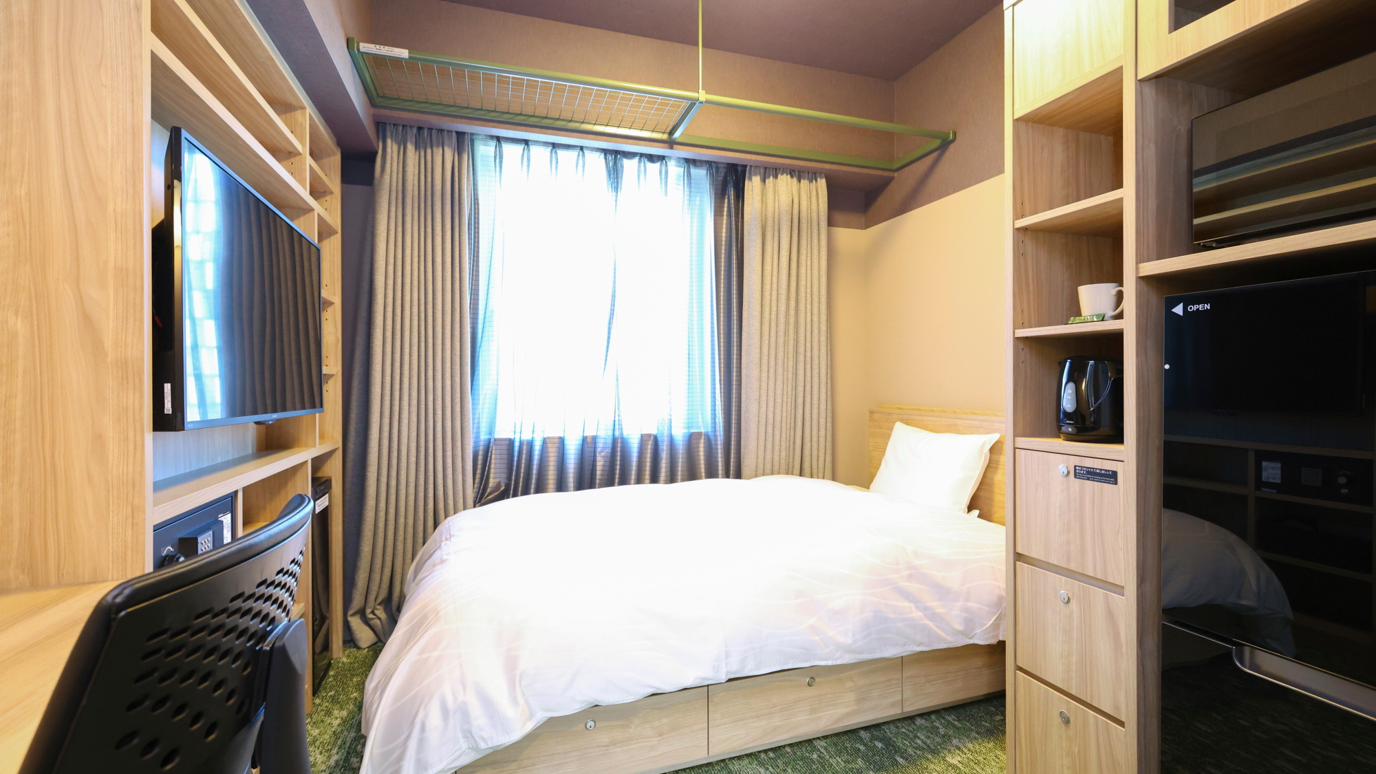 ◆レジデンシャルシングルルーム ◆15.0平米 ◆120cm&times;195cm&times;1台