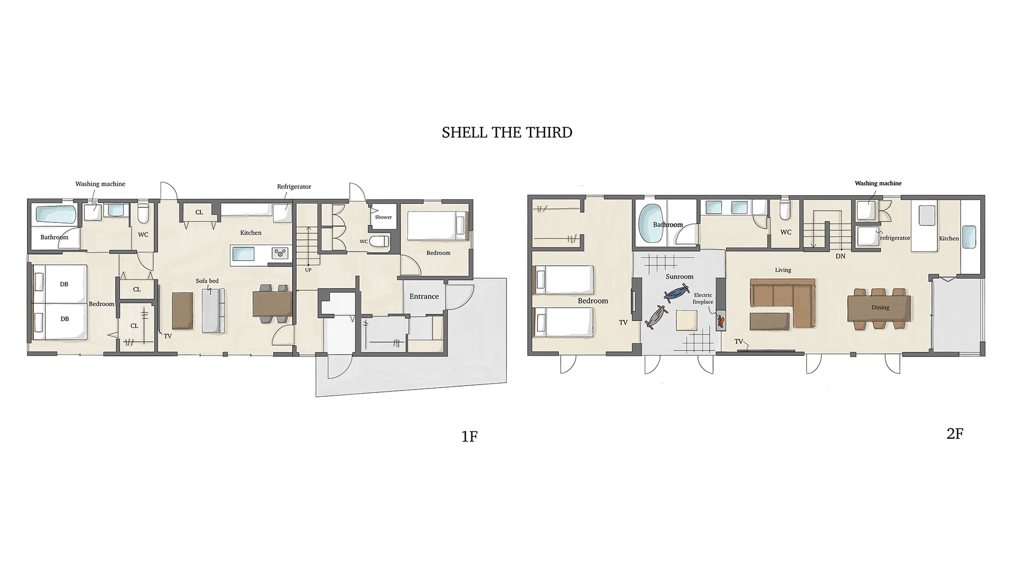 ・【見取り図】siteA、siteB、一棟の3パターン。お好みに応じてご利用ください