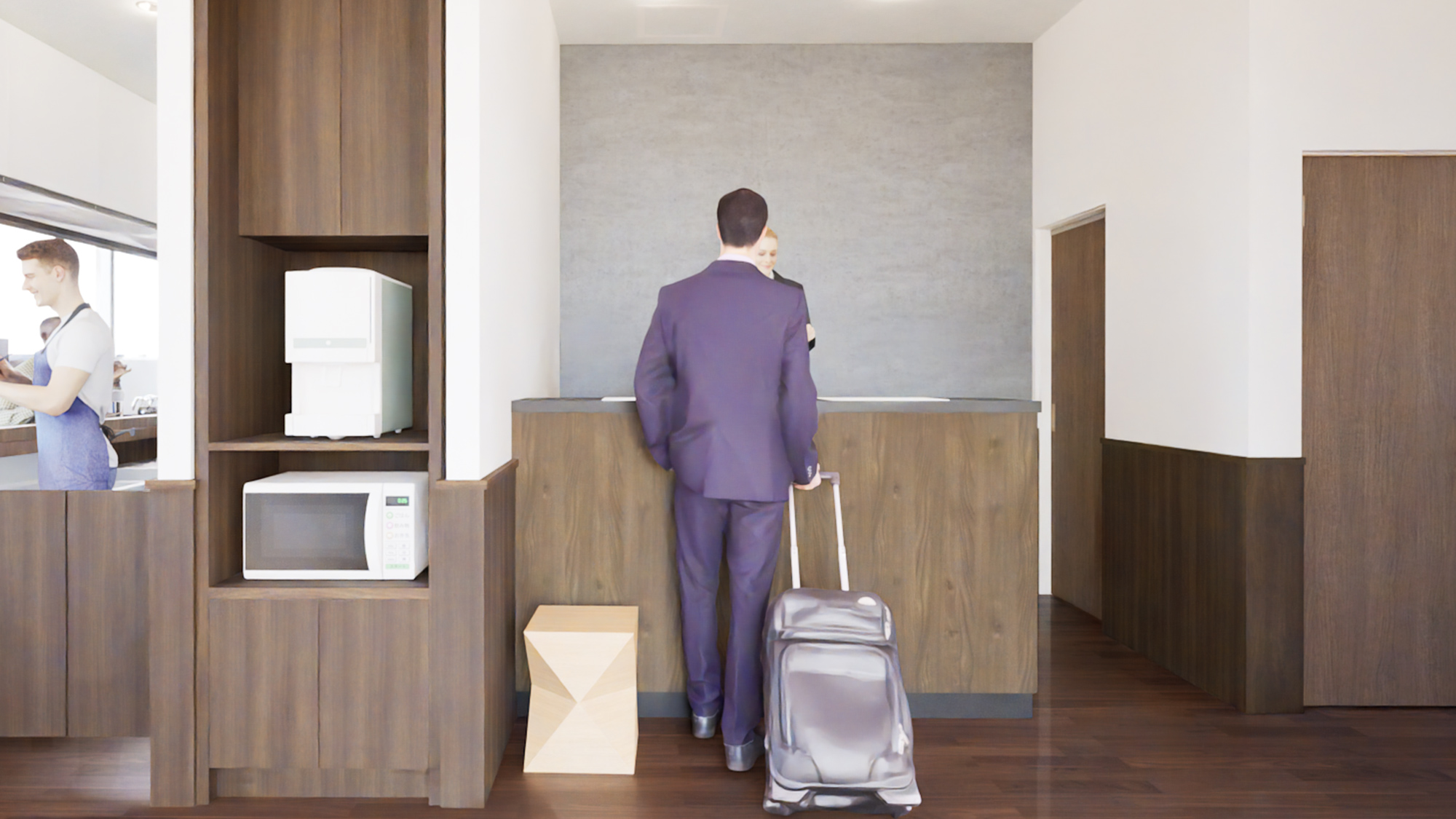 【フロントラウンジ】＜1F＞チェックイン待ち時間や待ち合わせなど、ご自由にお使いいただけるスペースで