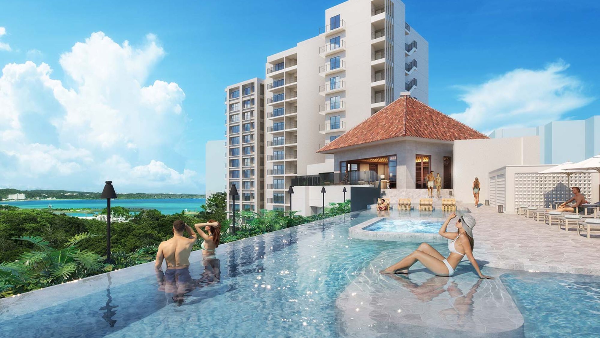 【イメージパース】インフィニティプール(昼)