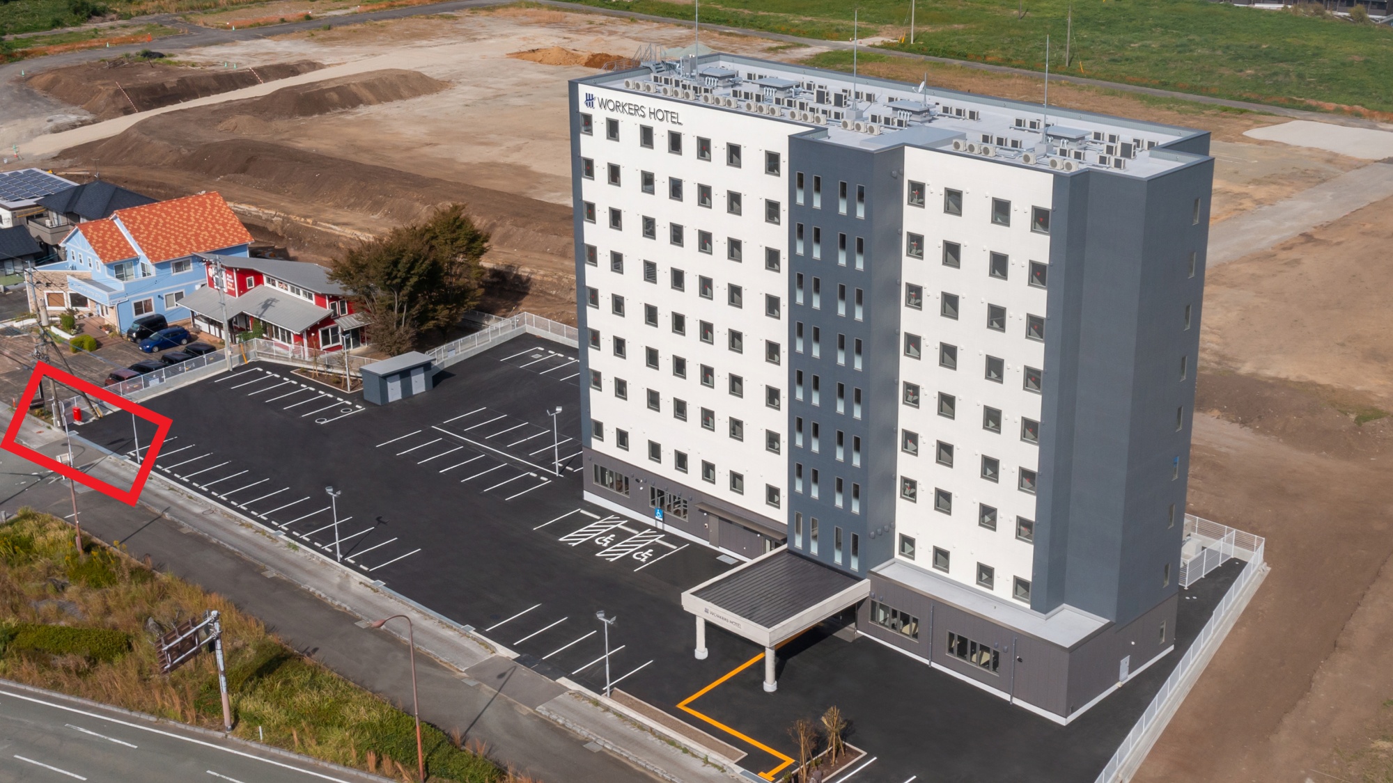 駐車場入口案内