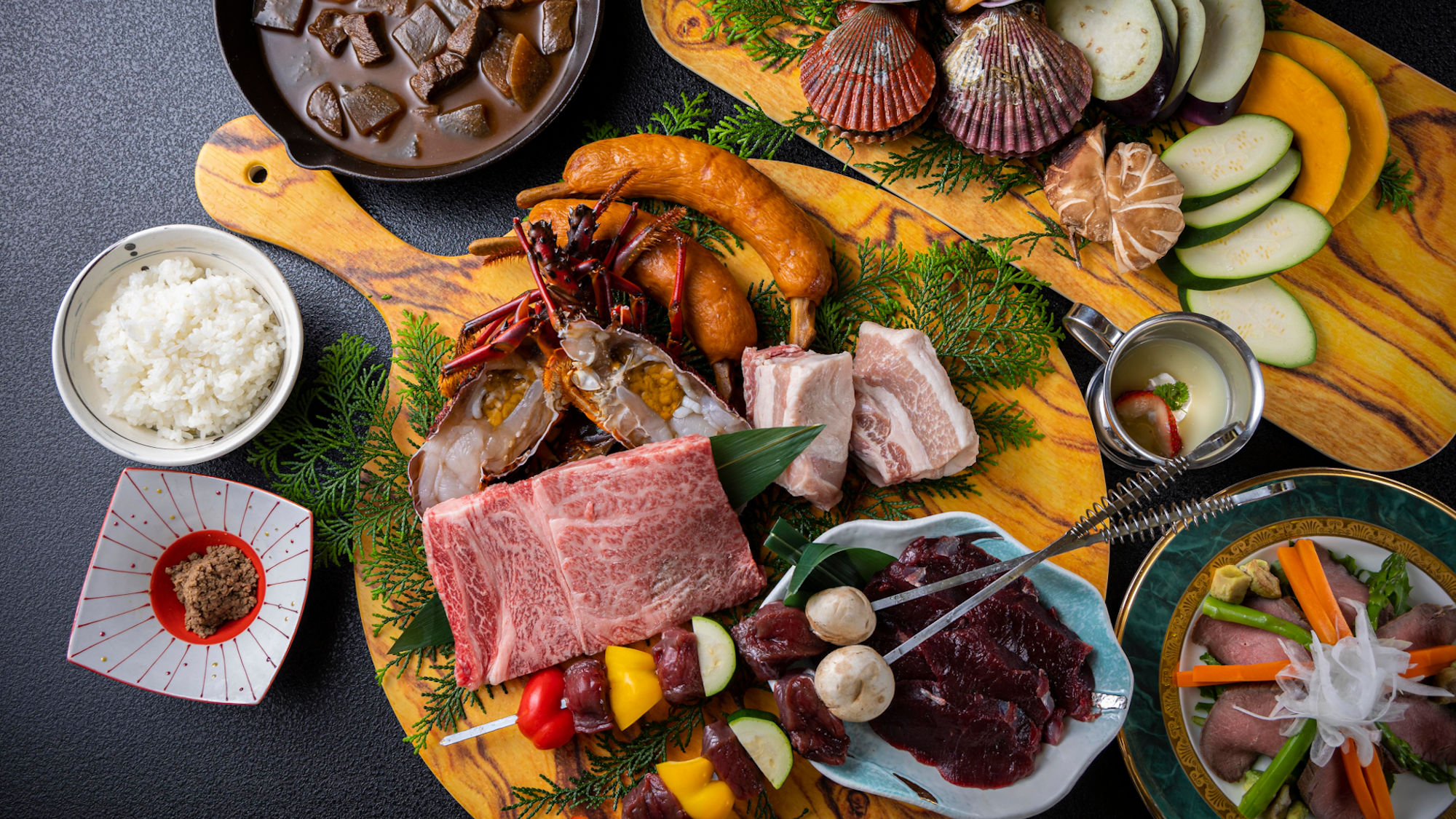 夕食ジビエ（一例）