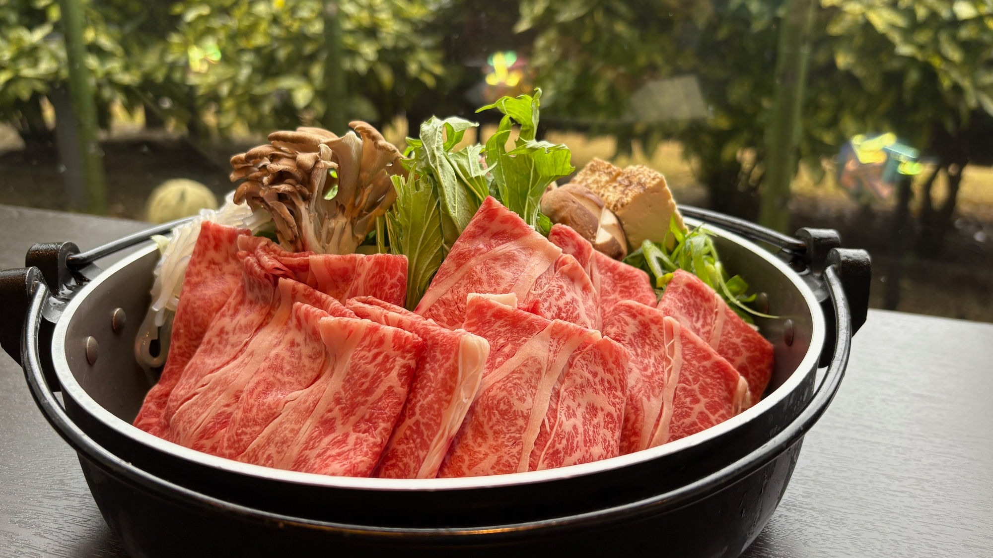 【夕食】松阪牛すき焼き一例
