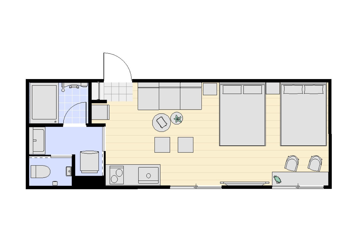 デラックスツイン間取り